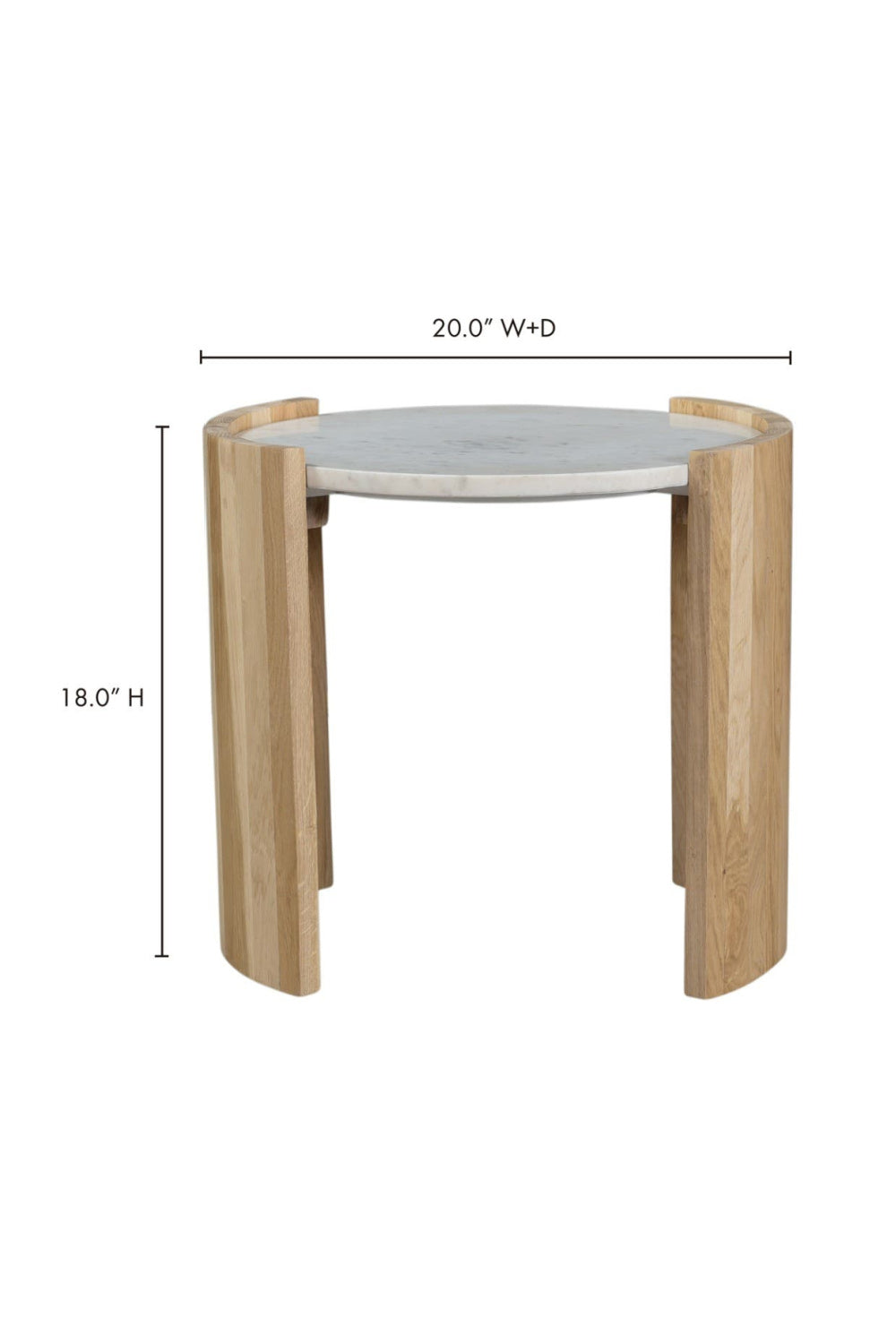 Modern European furniture - White Oak Round Side Table - www.oroa.com | Oroa.com