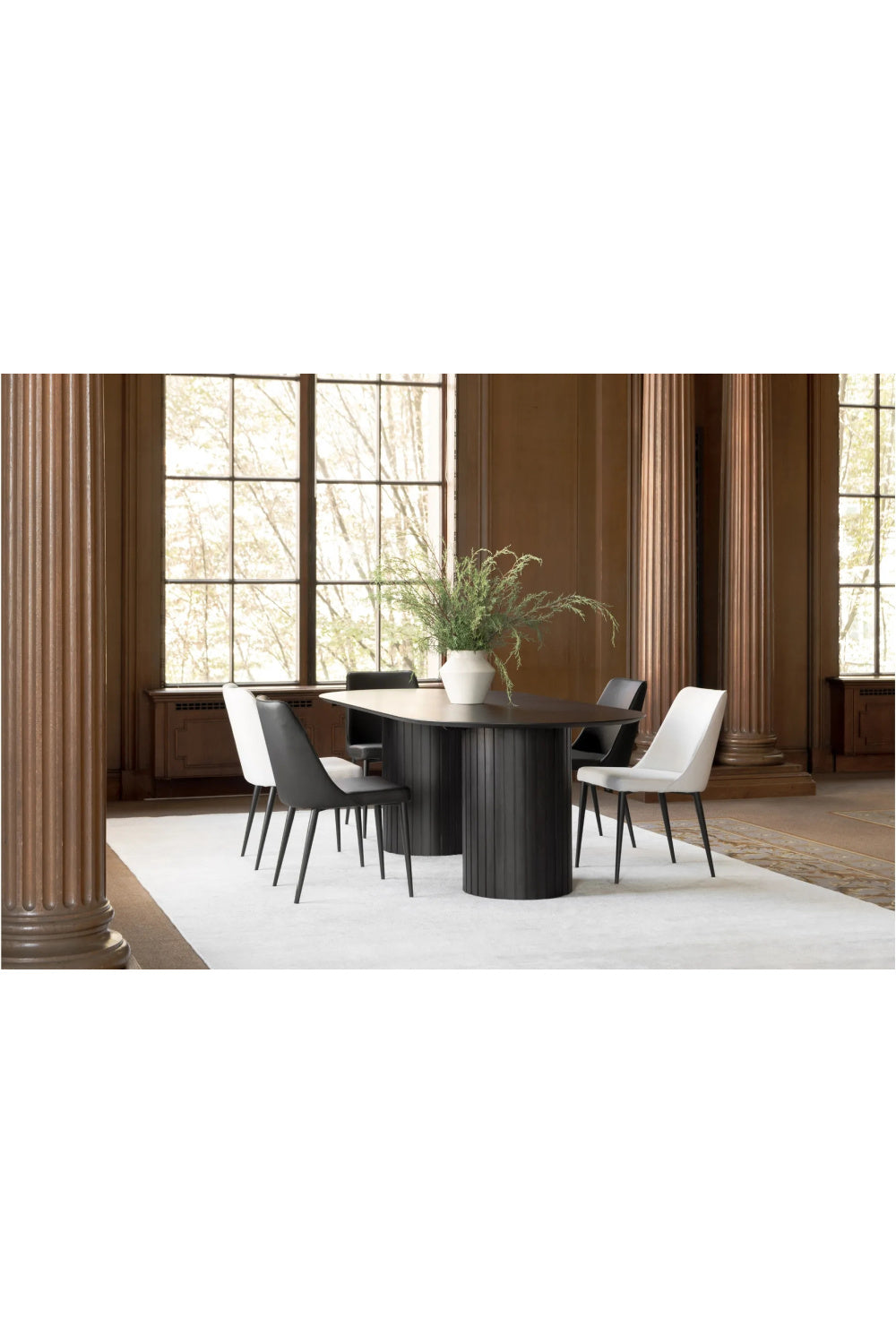 Modern European furniture - Black Acacia Wood Dining Table - www.oroa.com | Oroa.com