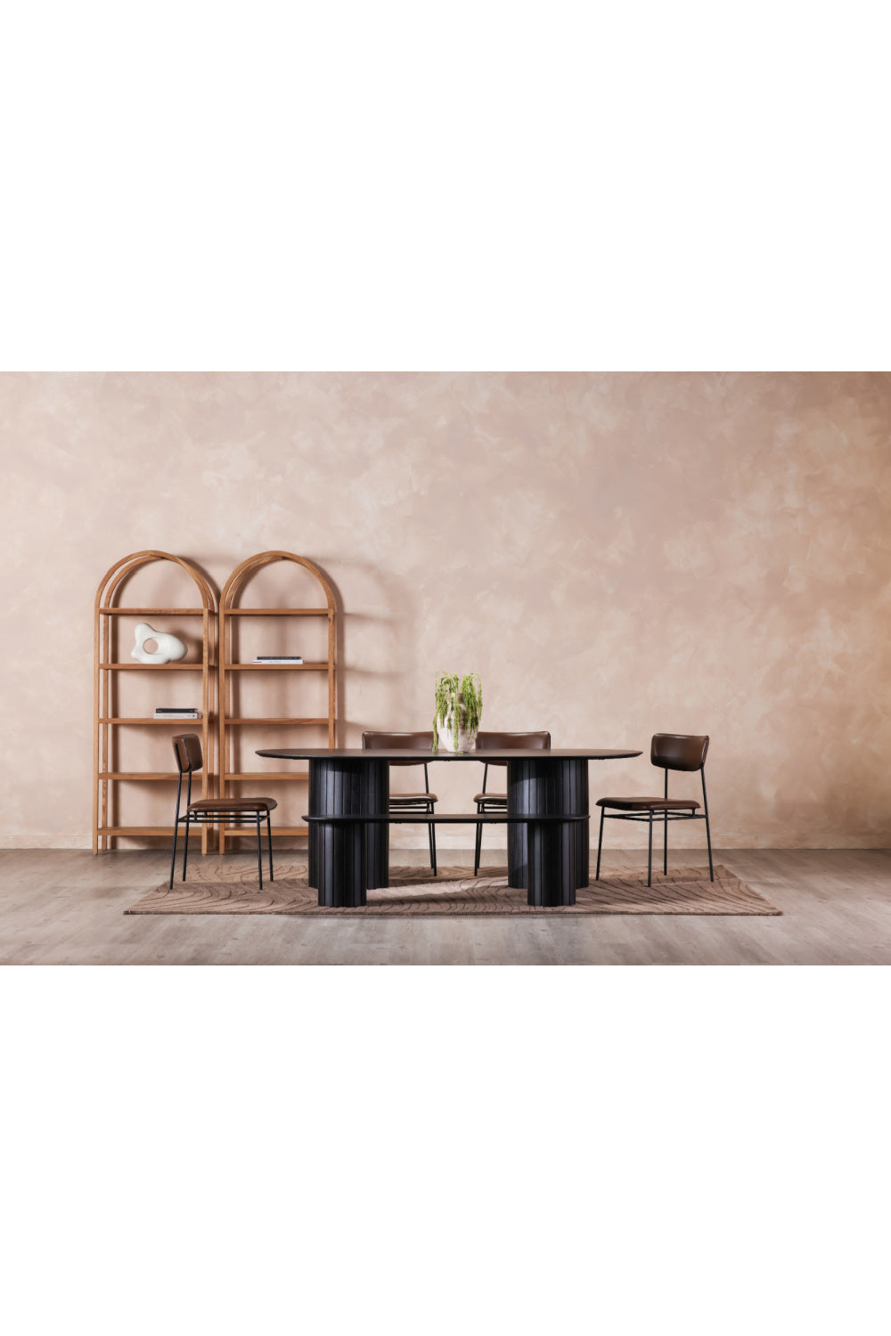 Modern European furniture - Black Acacia Wood Dining Table - www.oroa.com | Oroa.com