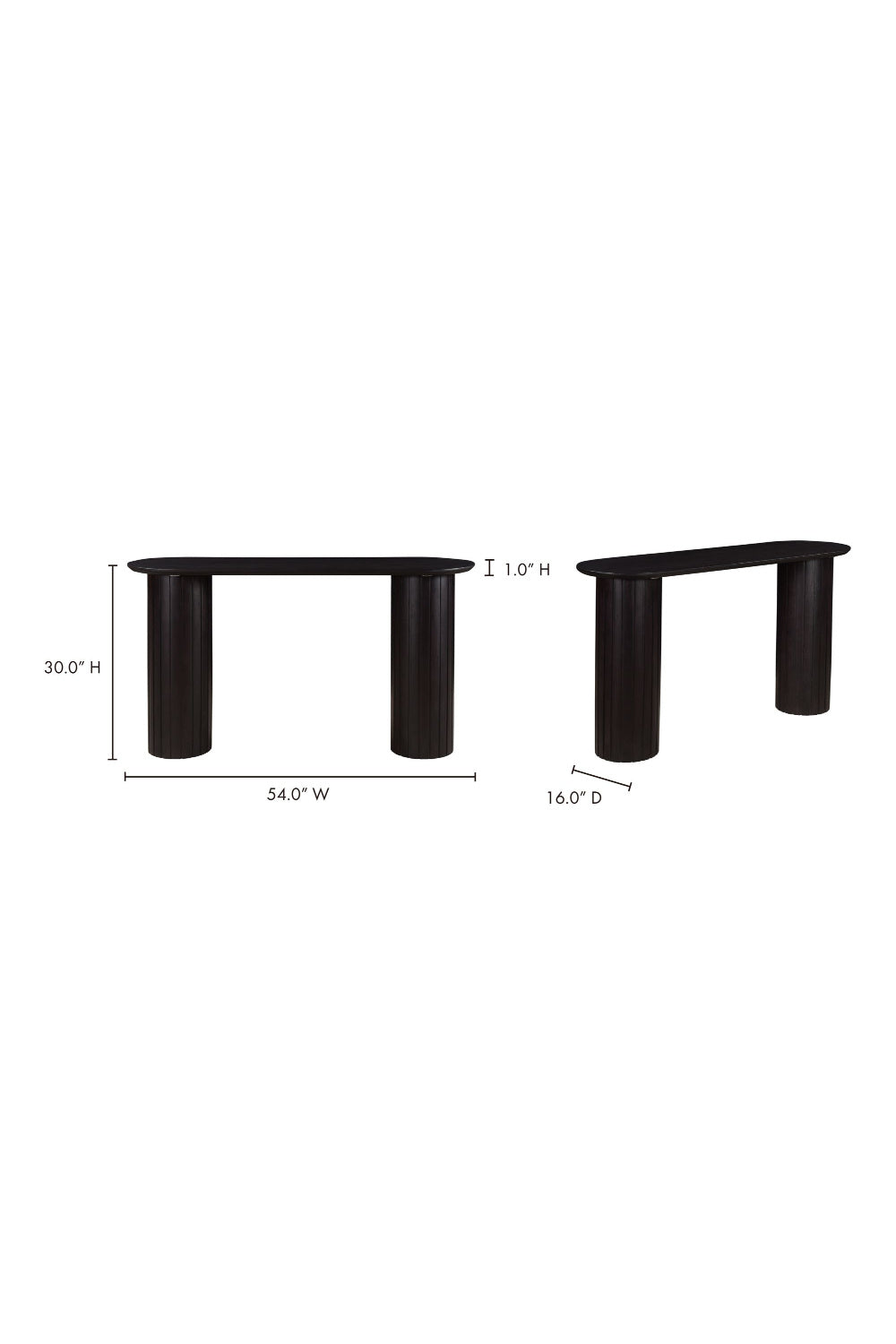 Modern European furniture - Black Acacia Console Table - www.oroa.com | Oroa.com