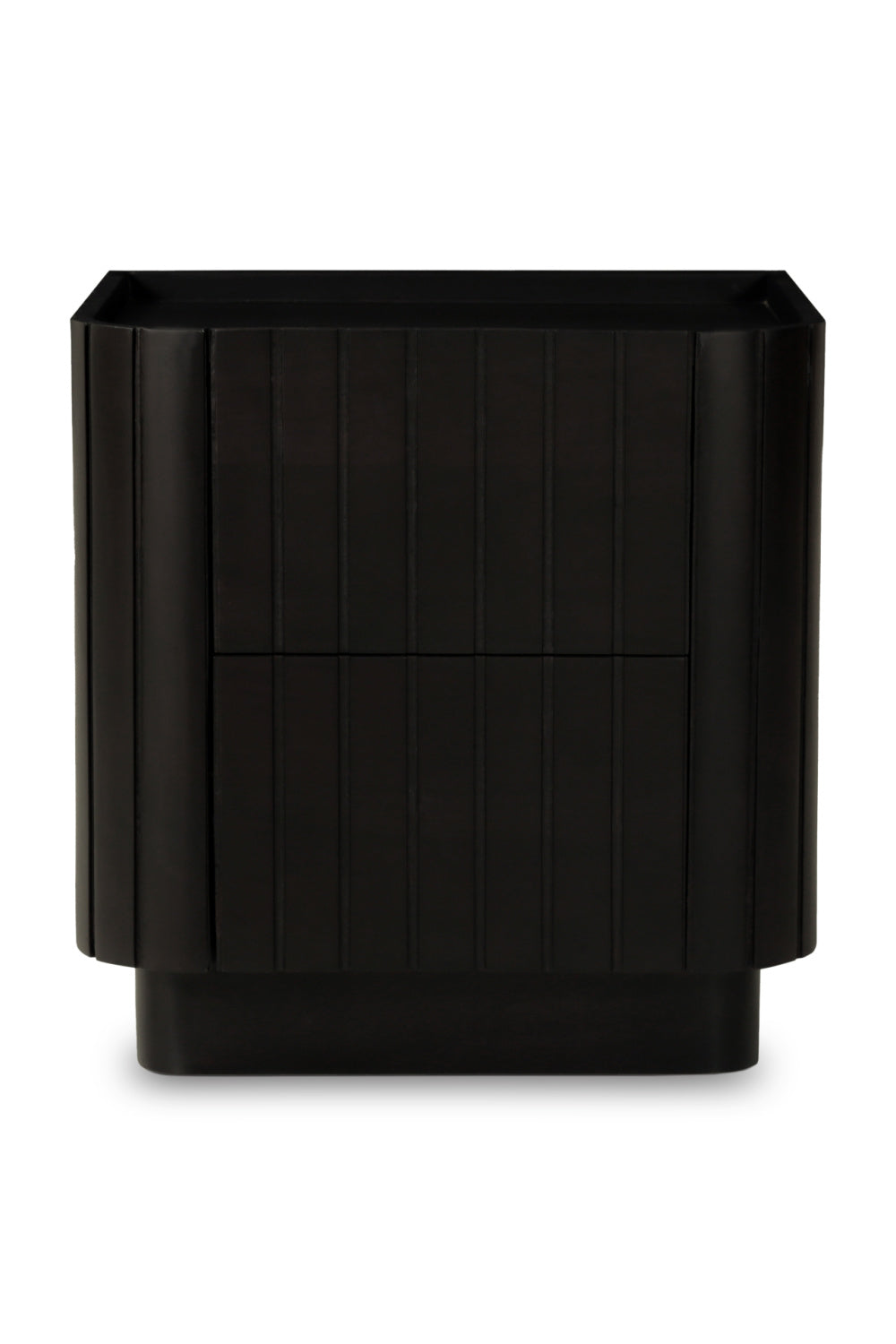 Modern European furniture - Black Acacia 2-Drawer Nightstand - www.oroa.com | Oroa.com
