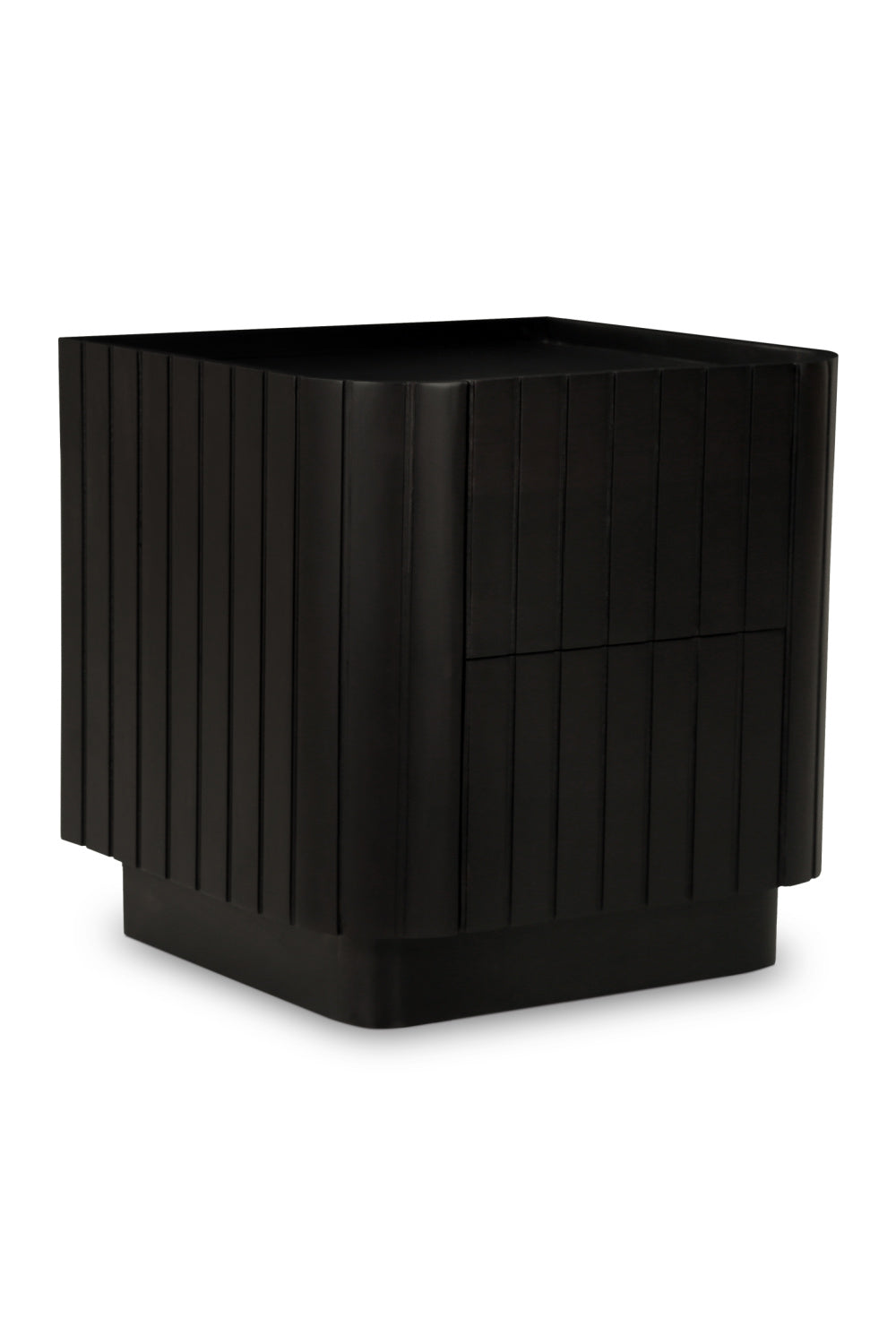 Modern European furniture - Black Acacia 2-Drawer Nightstand - www.oroa.com | Oroa.com