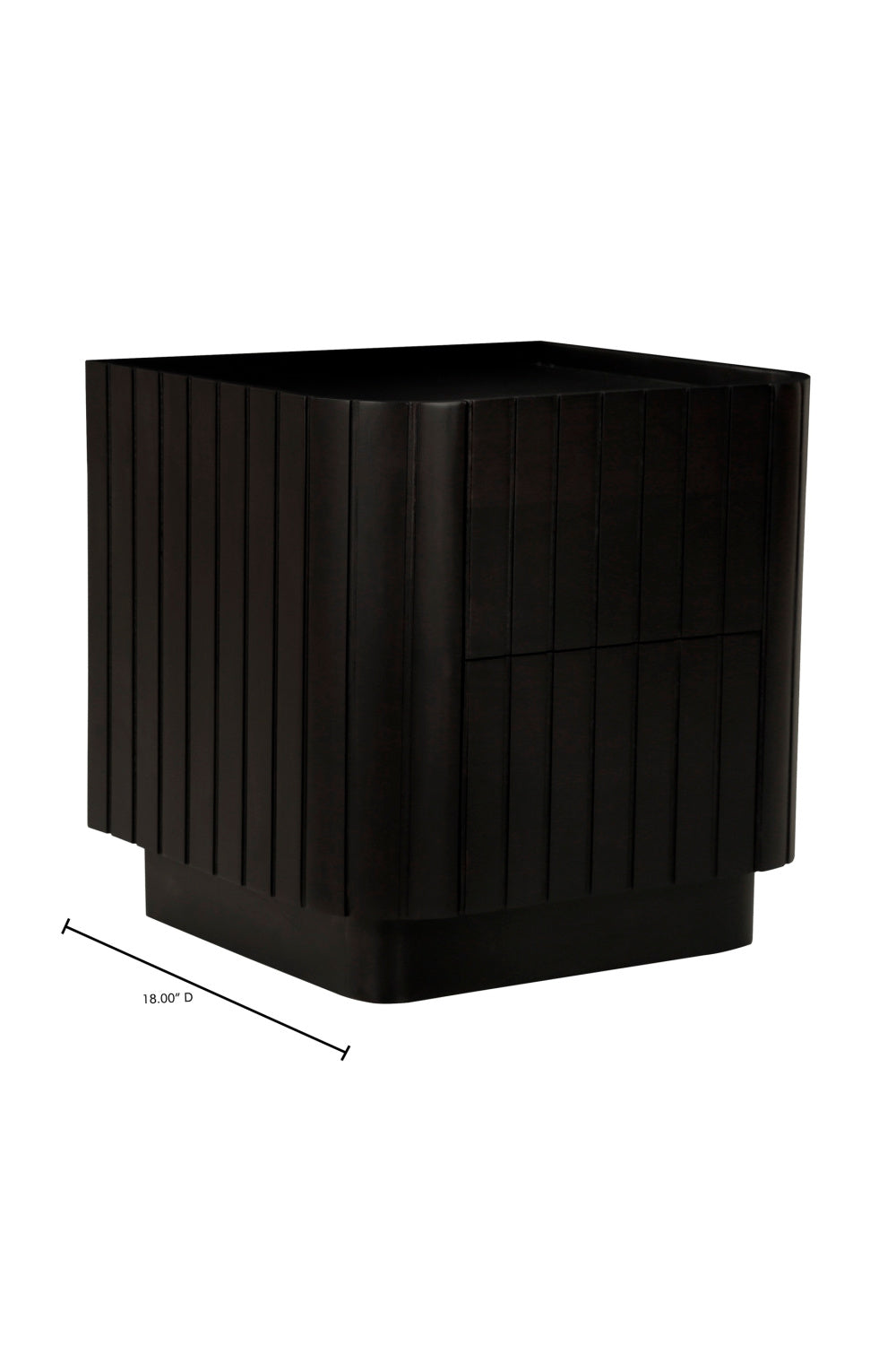 Modern European furniture - Black Acacia 2-Drawer Nightstand - www.oroa.com | Oroa.com