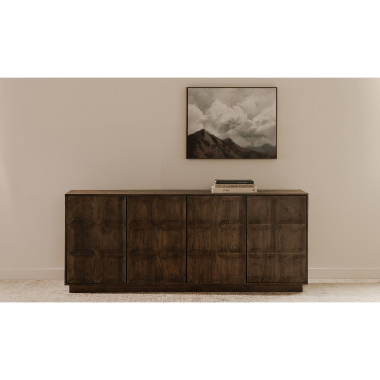 Modern European furniture - 4-Door Mango Wood Sideboard - www.oroa.com | Oroa.com