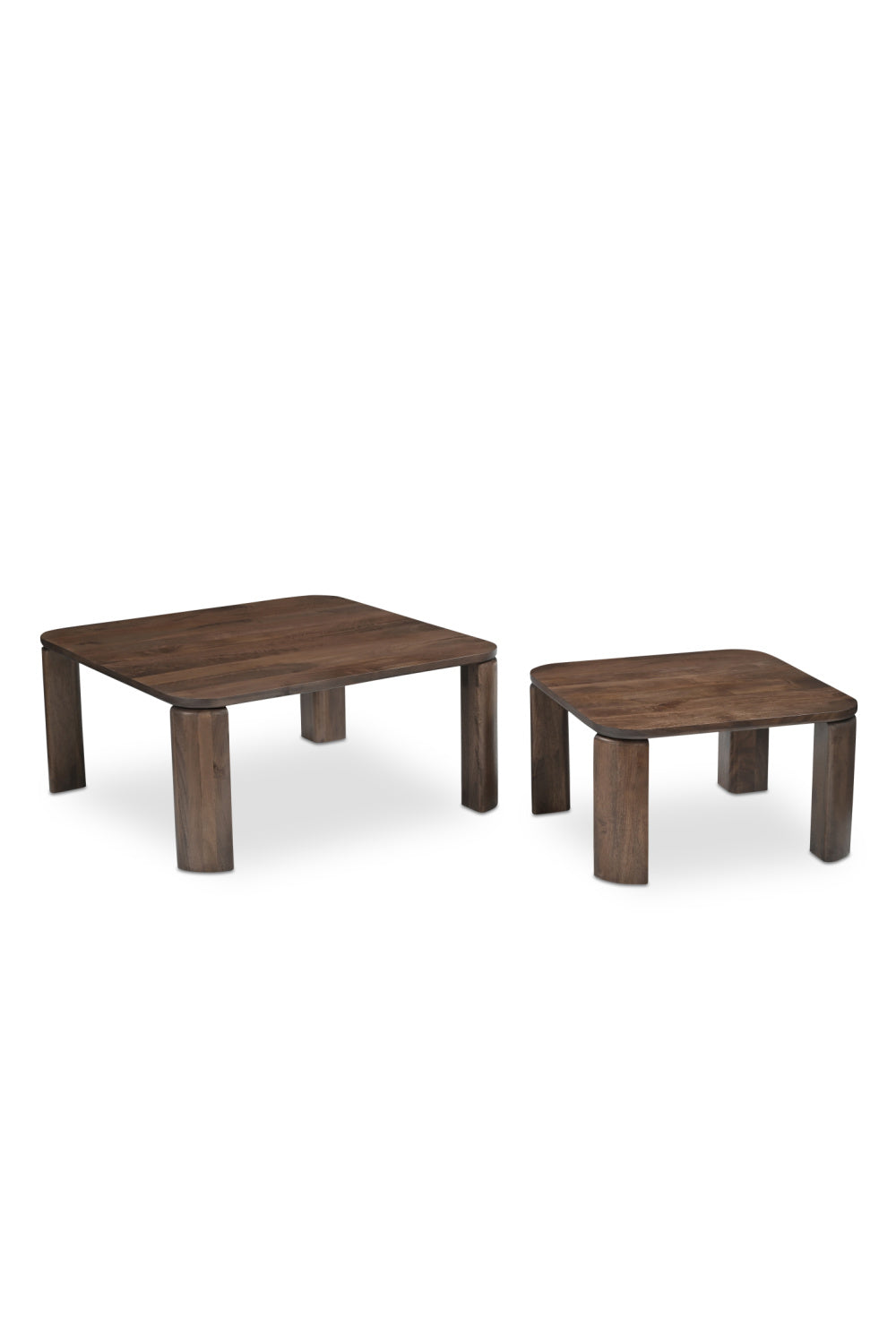 Modern European furniture - Brown Wooden Nesting Coffee Tables (2) - www.oroa.com | Oroa.com