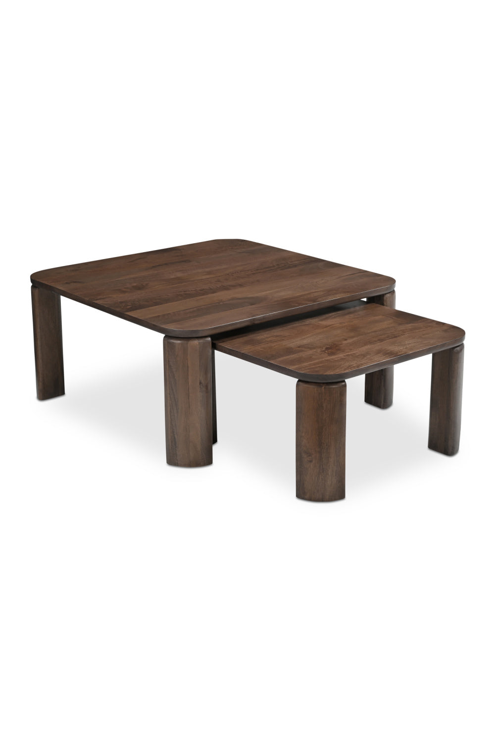 Modern European furniture - Brown Wooden Nesting Coffee Tables (2) - www.oroa.com | Oroa.com