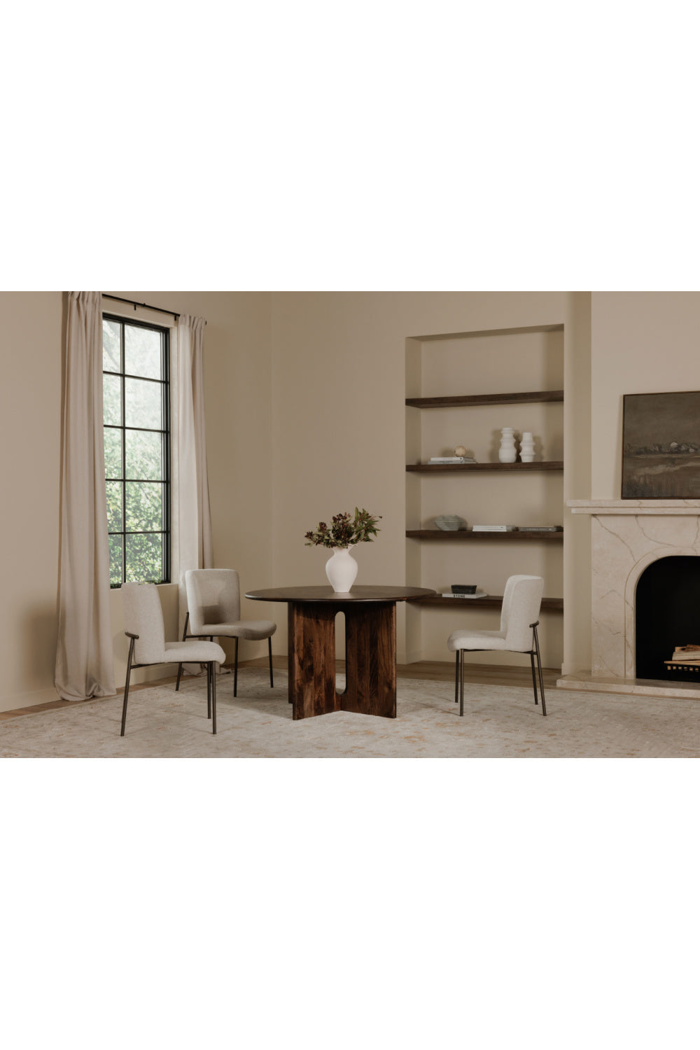 Modern European furniture - Cross-Base Round Dining Table - www.oroa.com | Oroa.com