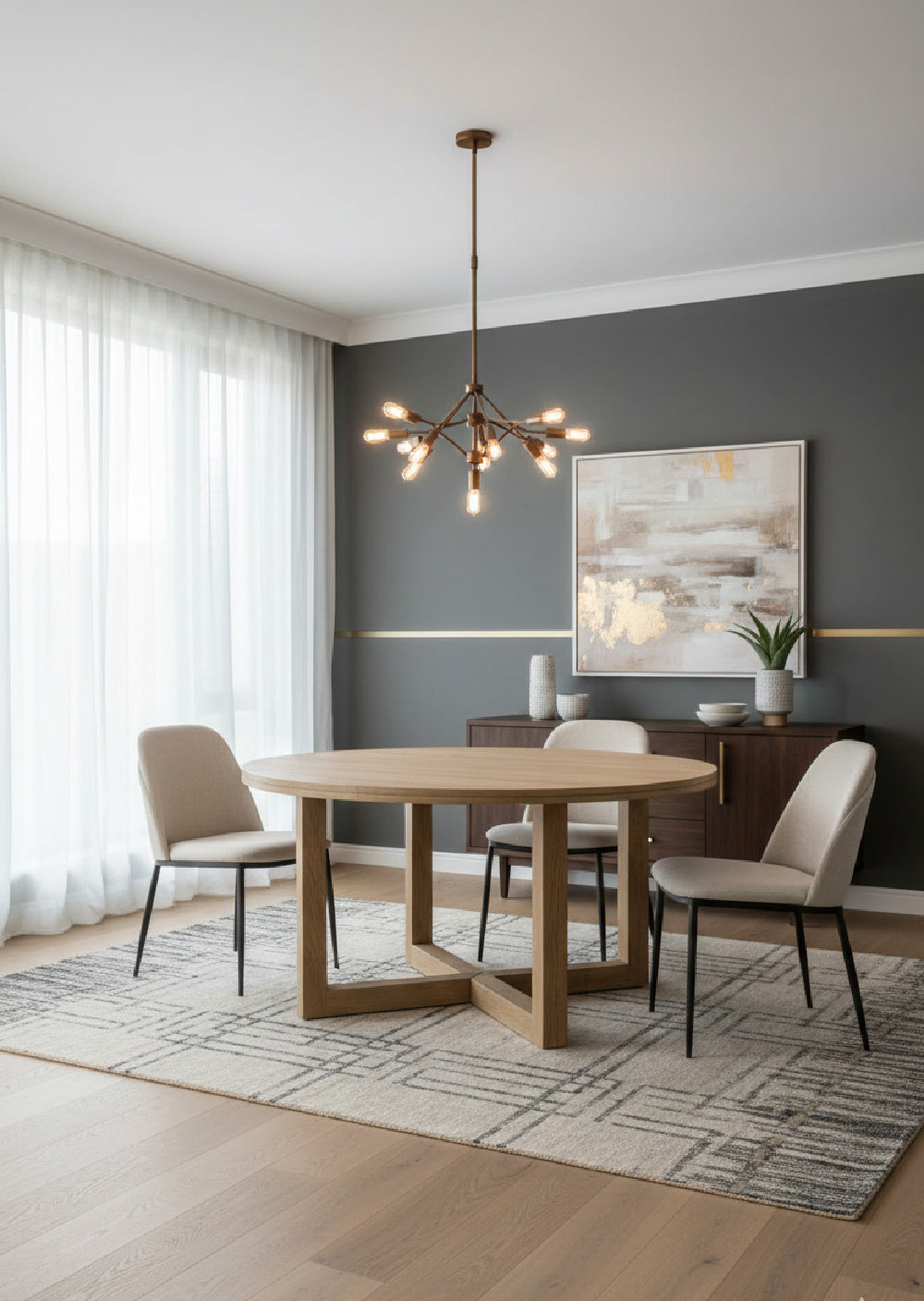 Modern European furniture - Oak Round Dining Table - www.oroa.com | Oroa.com