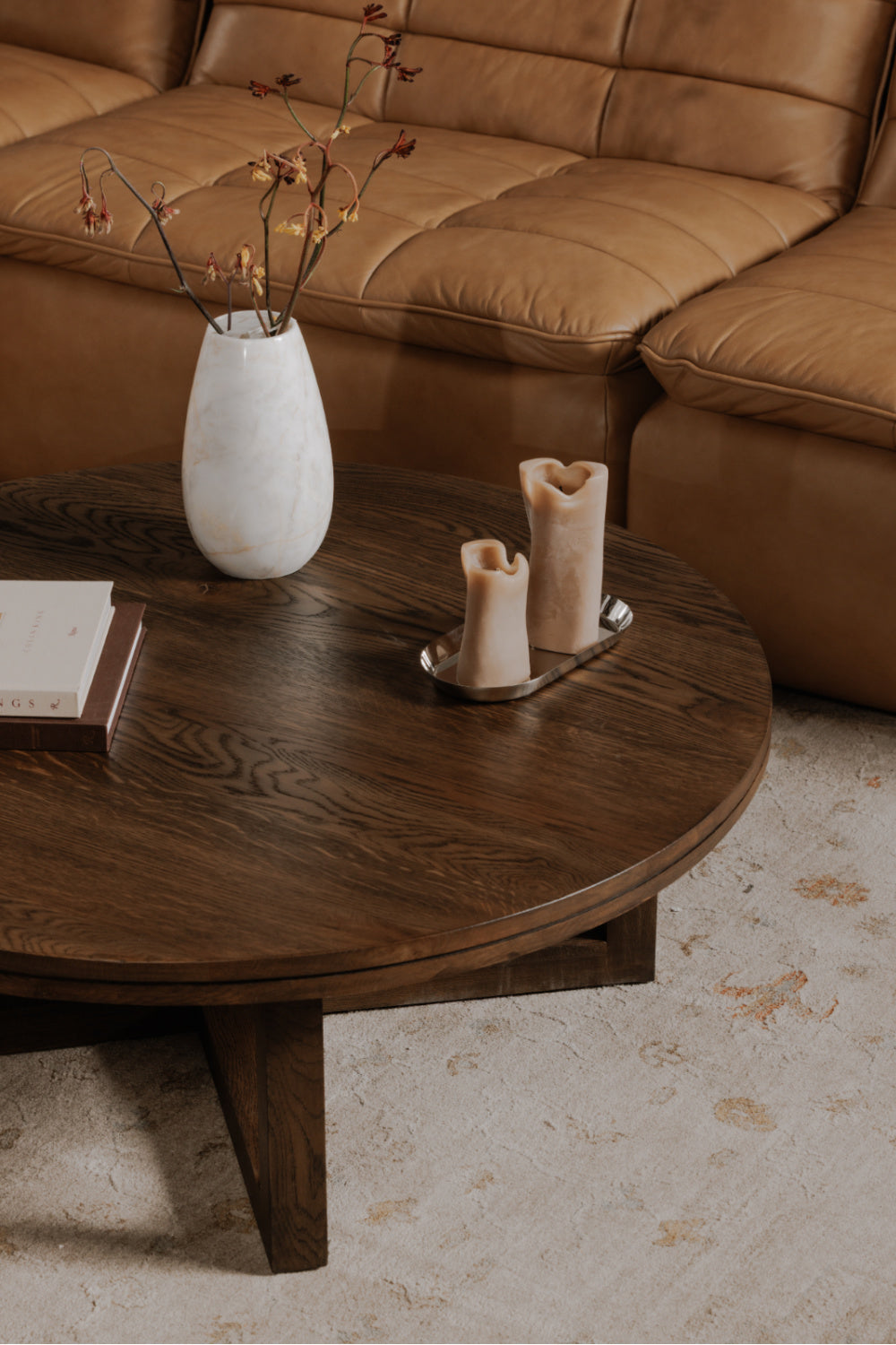 Modern European furniture - Oak Round Coffee Table - www.oroa.com | Oroa.com