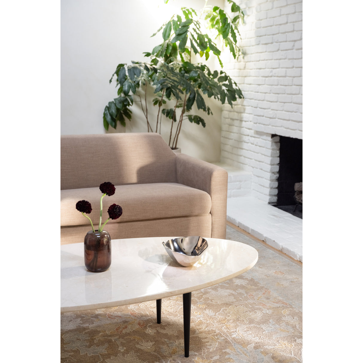 Modern European furniture - Beige Marble Coffee Table - www.oroa.com | Oroa.com