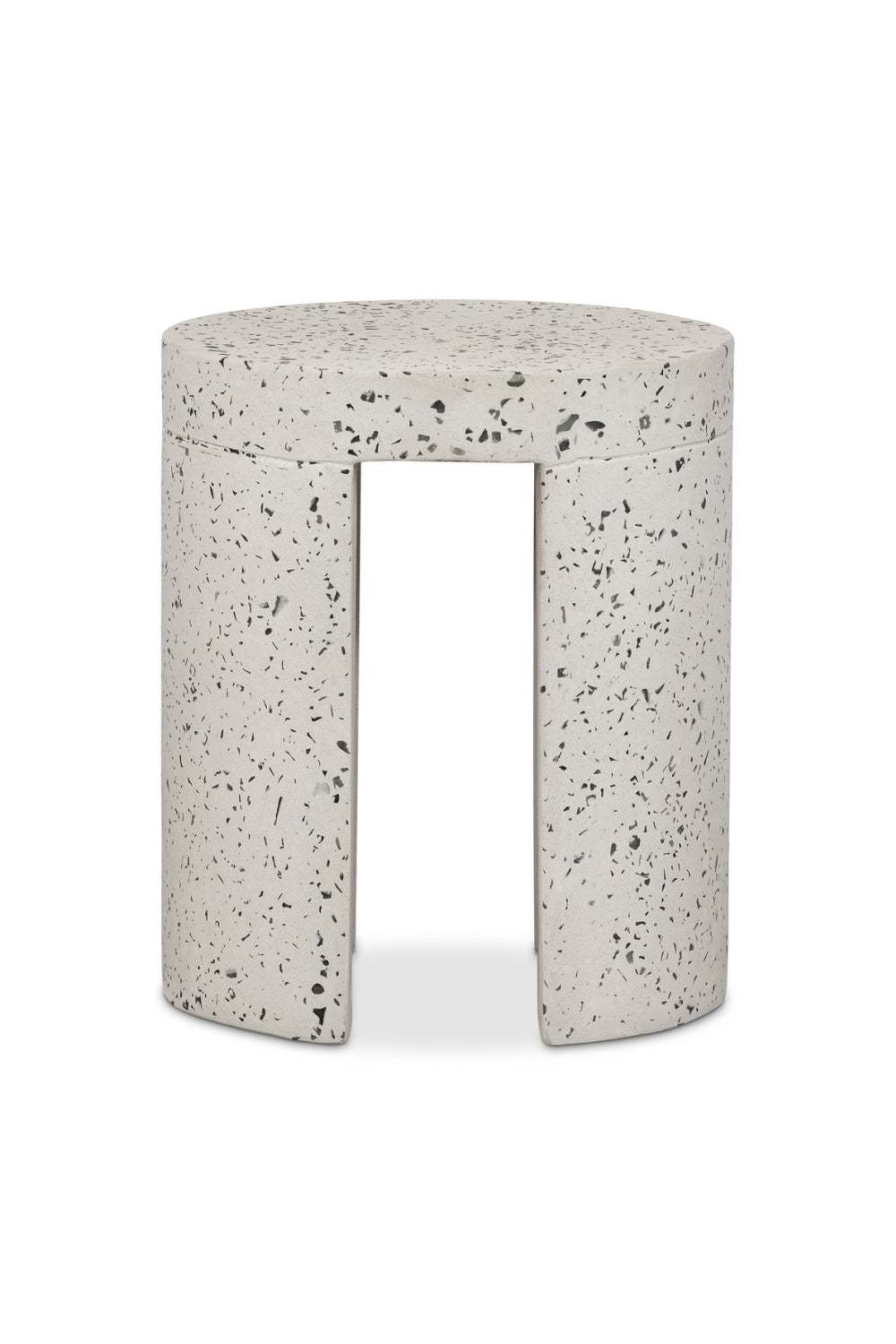 Modern European furniture - White Terrazzo Outdoor Stool - www.oroa.com | Oroa.com