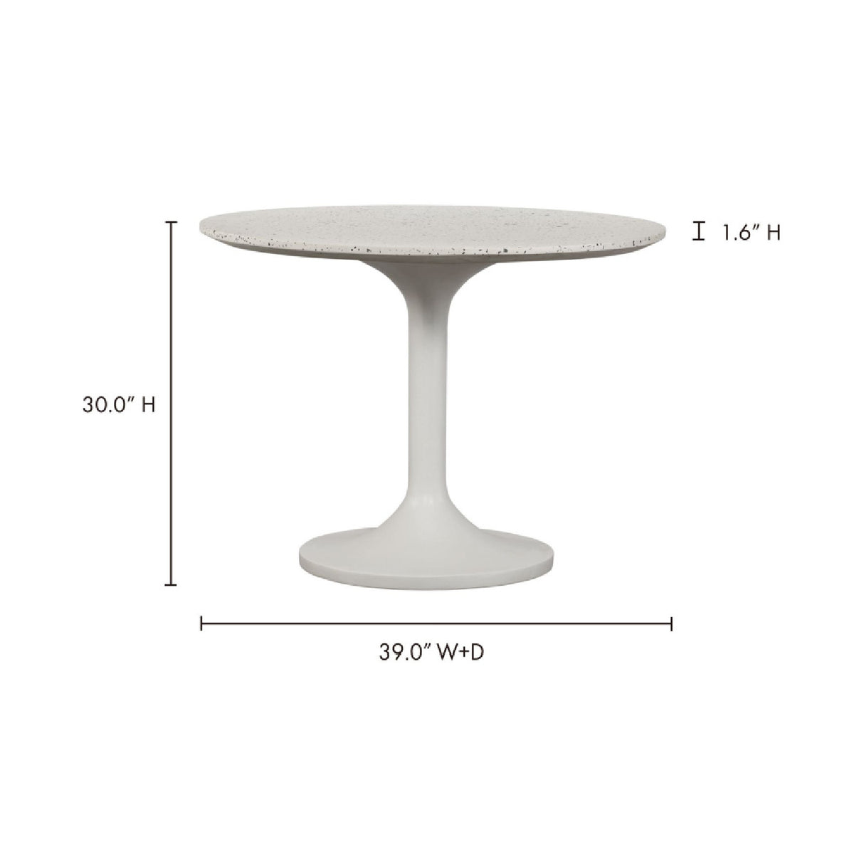 Modern European furniture - White Terrazzo Outdoor Coffee Table - www.oroa.com | Oroa.com