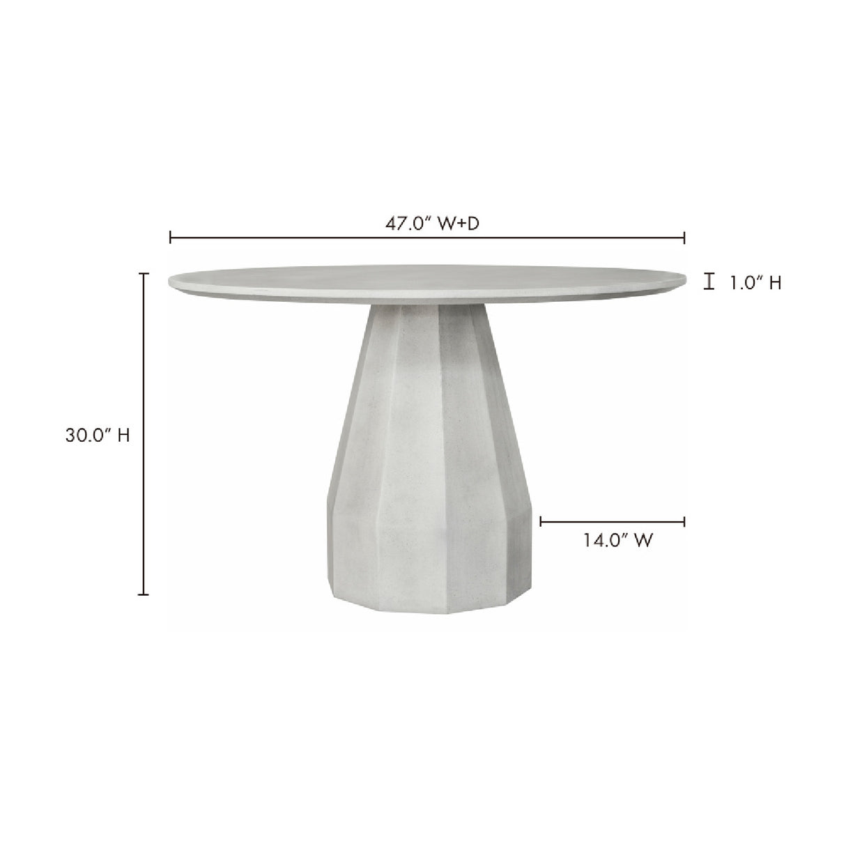 Modern European furniture - Concrete Indoor/Outdoor Dining Table - www.oroa.com | Oroa.com