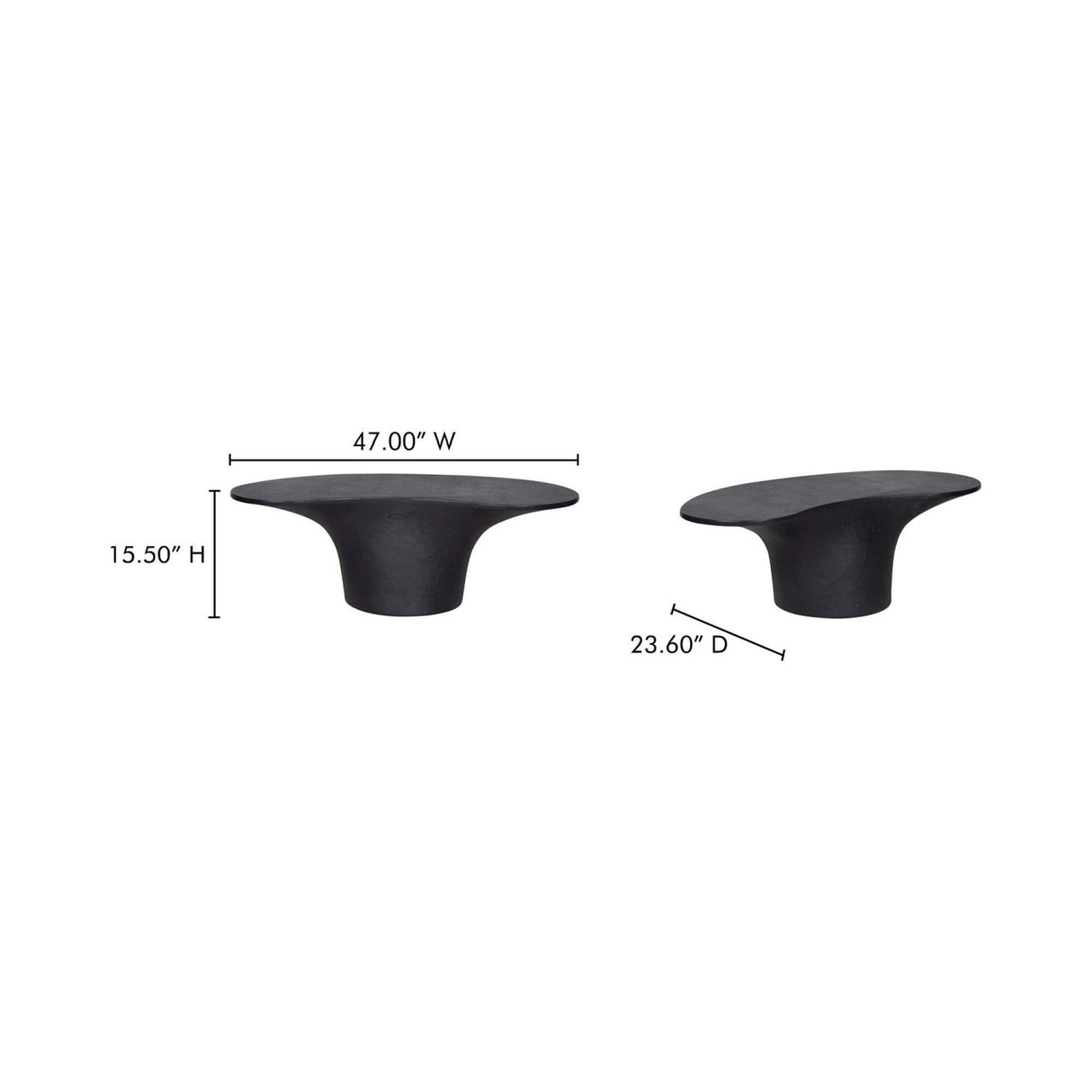 Modern European furniture - Black Concrete Outdoor Coffee Table - www.oroa.com | Oroa.com