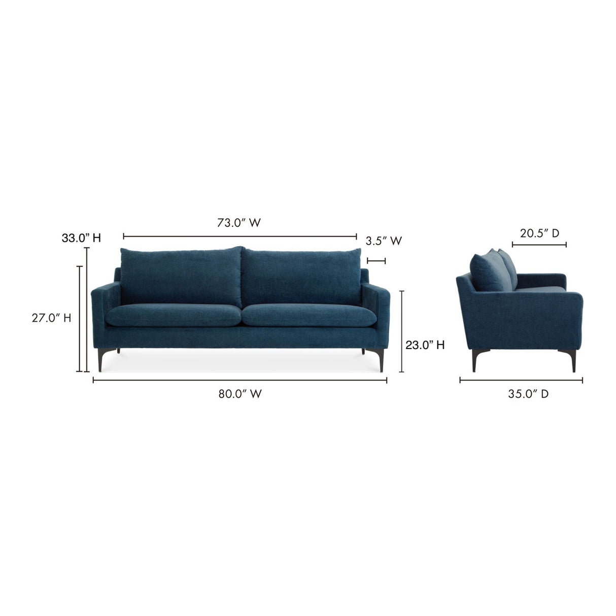 Modern European furniture - Angled Back Minimalist Sofa - www.oroa.com | Oroa.com