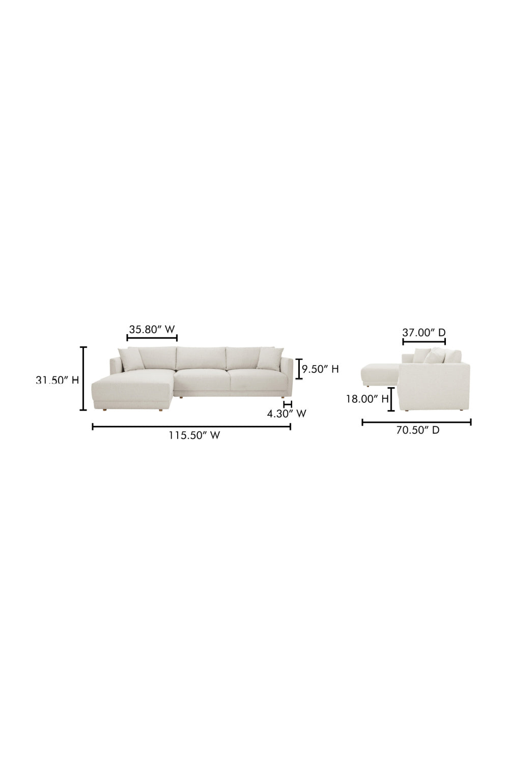 Modern European furniture - Modern Minimalist Sectional Sofa - www.oroa.com | Oroa.com