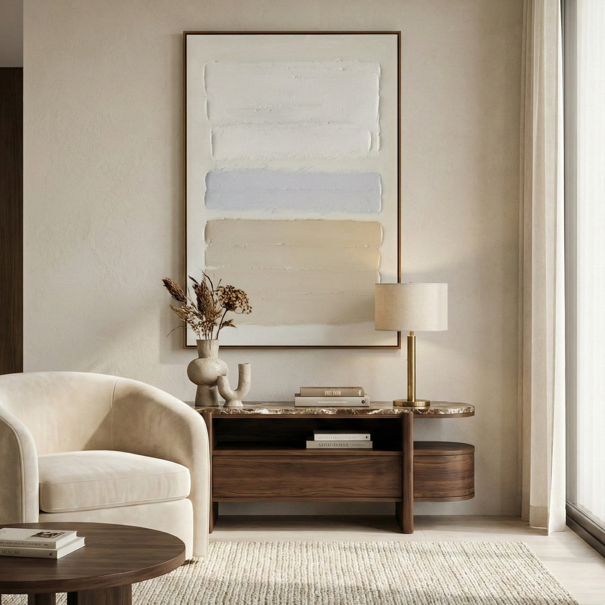 Modern European furniture - Minimalist Brushstrokes Painting - www.oroa.com | Oroa.com