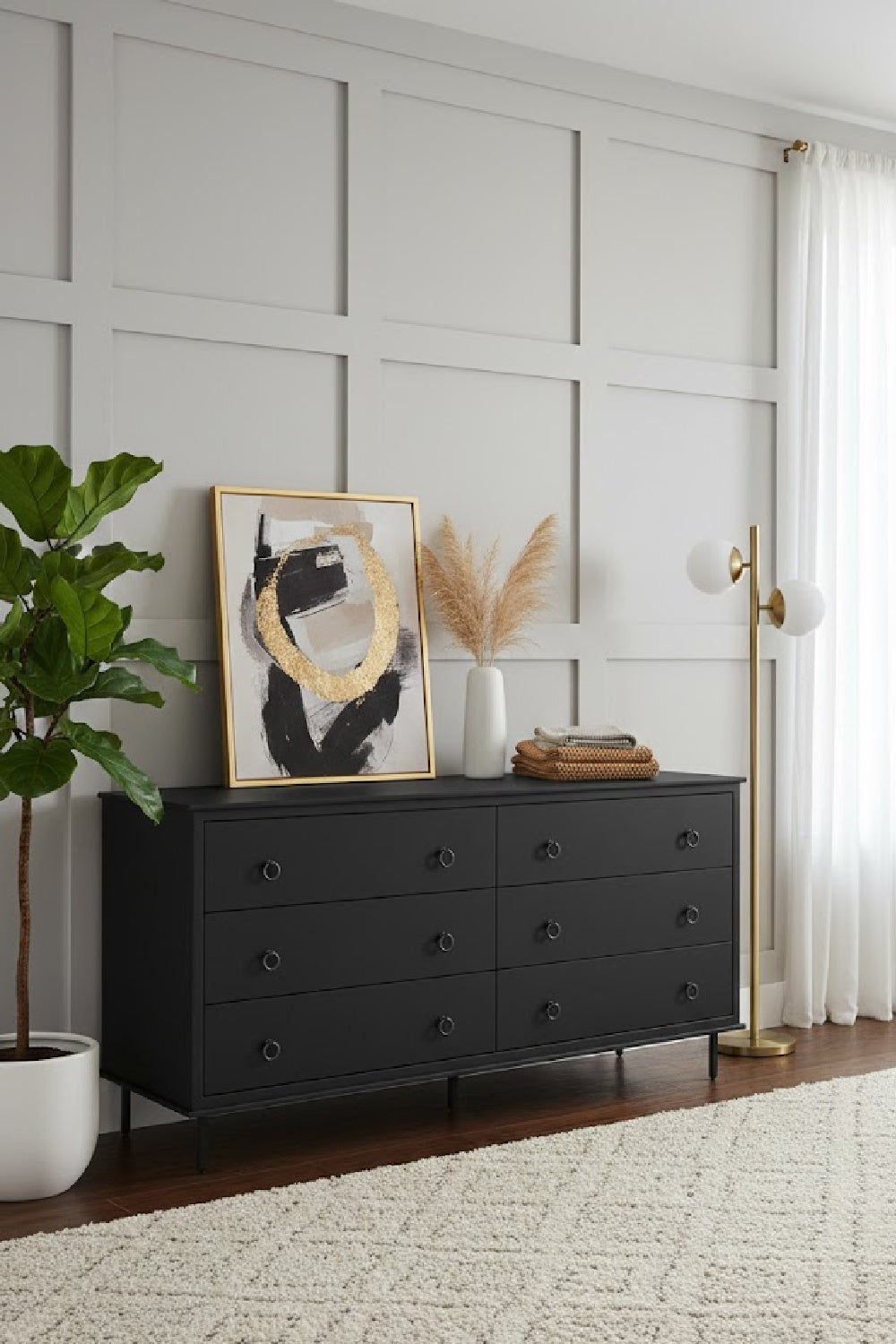 Modern European furniture - 6-Drawer Wooden Dresser - www.oroa.com | Oroa.com