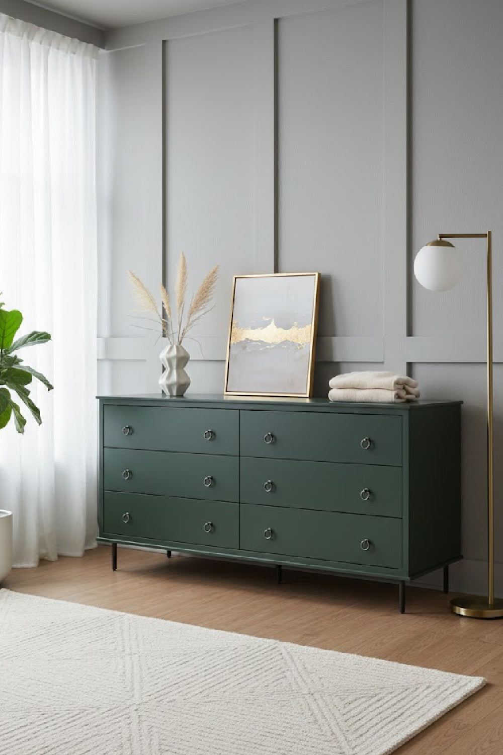 Modern European furniture - 6-Drawer Wooden Dresser - www.oroa.com | Oroa.com
