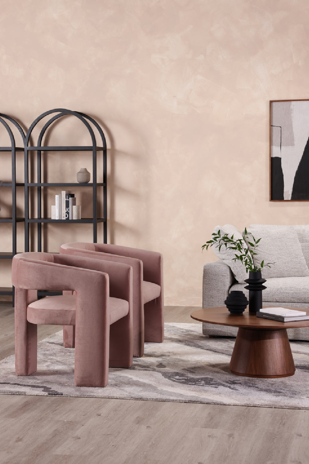 Modern European furniture - Round Oak Veneer Coffee Table - www.oroa.com | Oroa.com