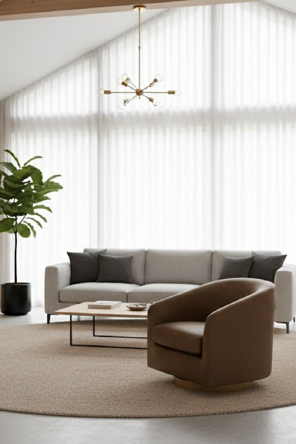 Modern European furniture - Curved Swivel Accent Chair - www.oroa.com | Oroa.com