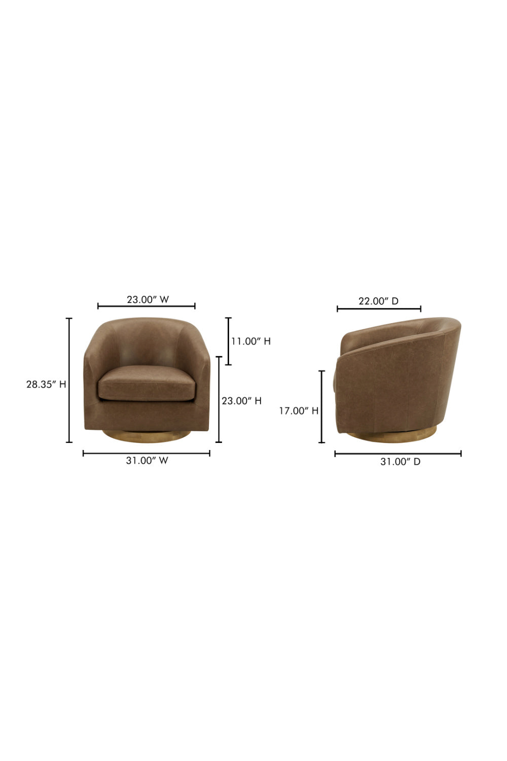 Modern European furniture - Curved Swivel Accent Chair - www.oroa.com | Oroa.com