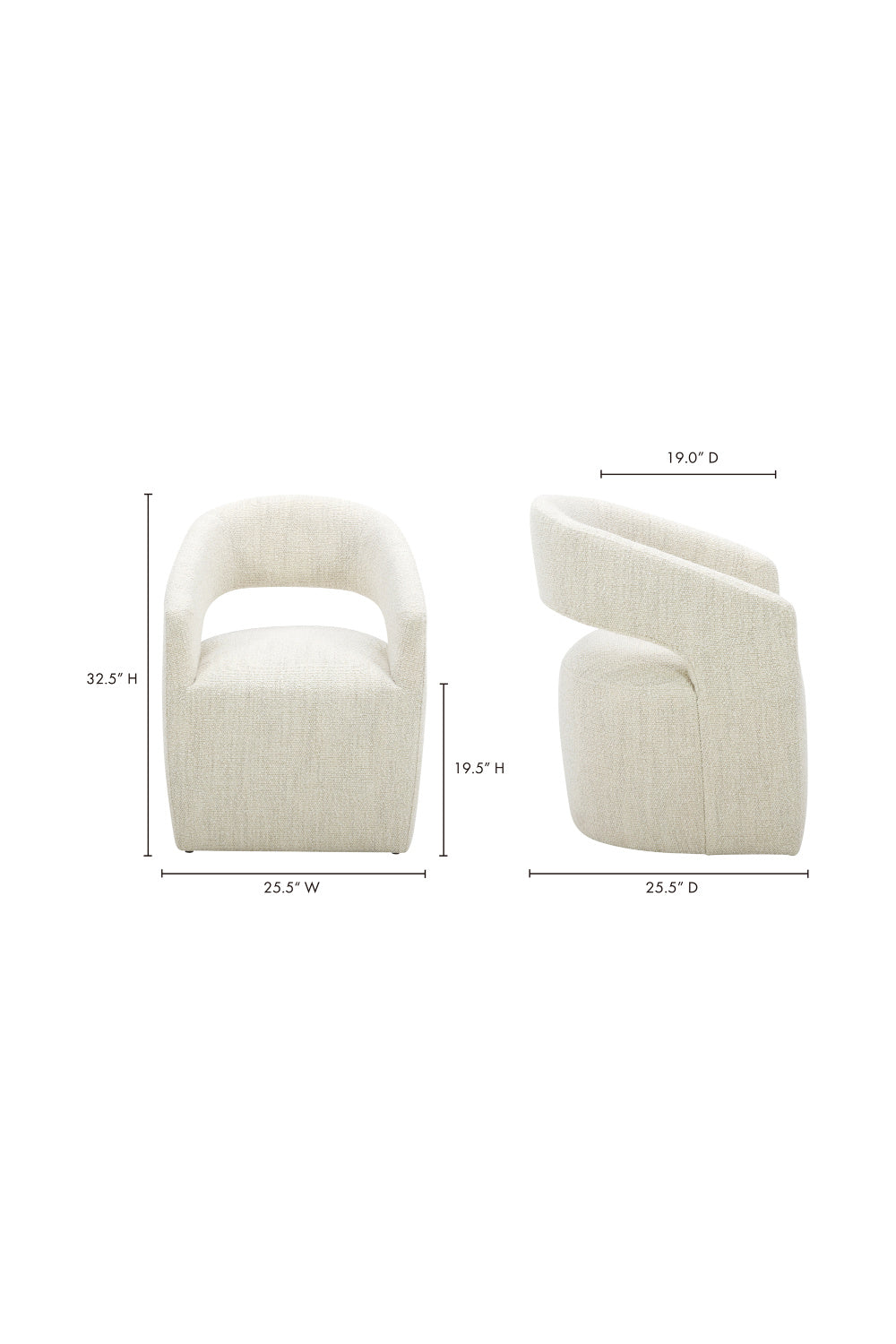 Modern European furniture - Split-Back Rolling Dining Chair - www.oroa.com | Oroa.com