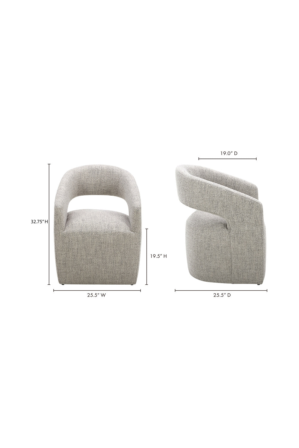 Modern European furniture - Split-Back Rolling Dining Chair - www.oroa.com | Oroa.com