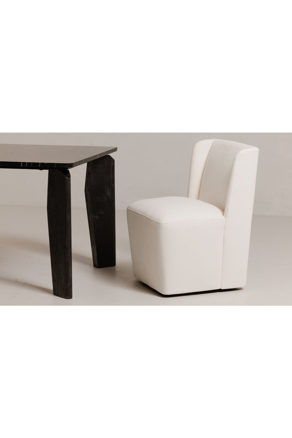 Modern European furniture - Upholstered Rolling Dining Chair - www.oroa.com | Oroa.com