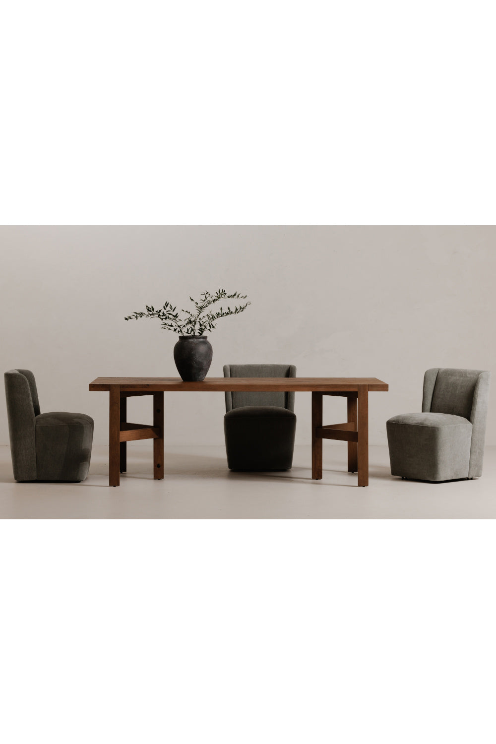 Modern European furniture - Upholstered Rolling Dining Chair - www.oroa.com | Oroa.com