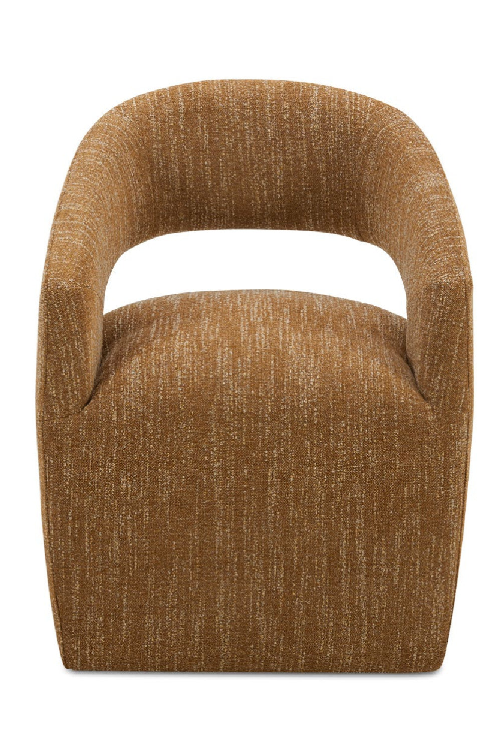 Modern European furniture - Brown Open-Back Rolling Dining Chair - www.oroa.com | Oroa.com