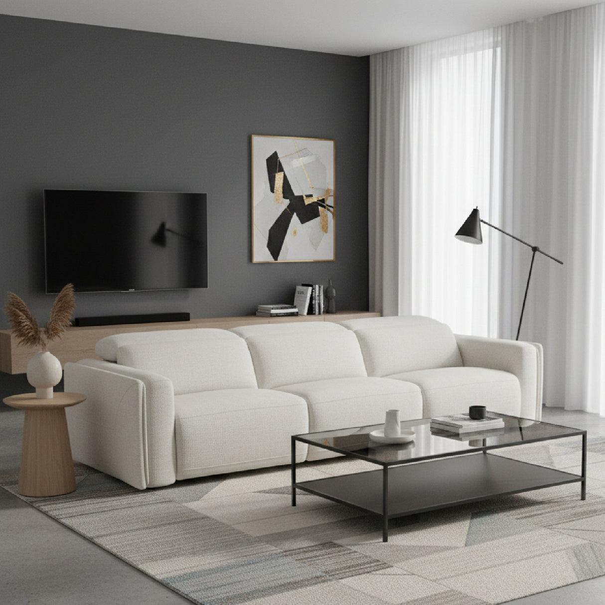 Modern European furniture - 3-Seater Power Recliner Sofa - www.oroa.com | Oroa.com