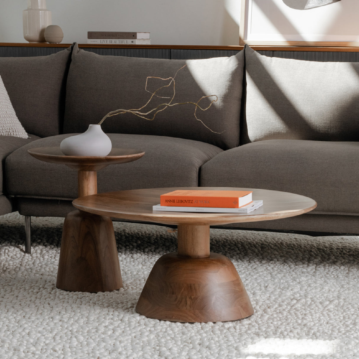 Modern European furniture - Round Wooden End Table - www.oroa.com | Oroa.com