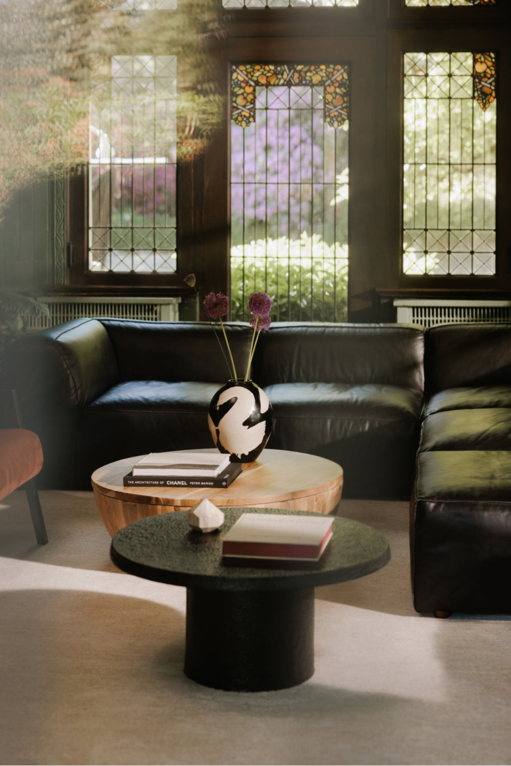 Modern European furniture - Round Acacia Storage Coffee Table - www.oroa.com | Oroa.com