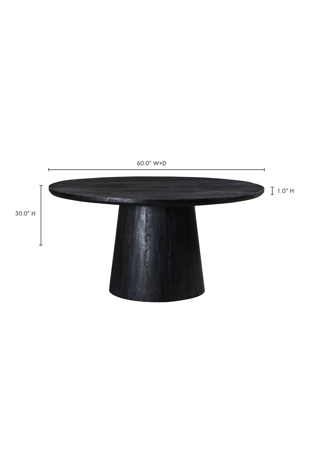 Modern European furniture - Black Mango Wood Dining Table - www.oroa.com | Oroa.com