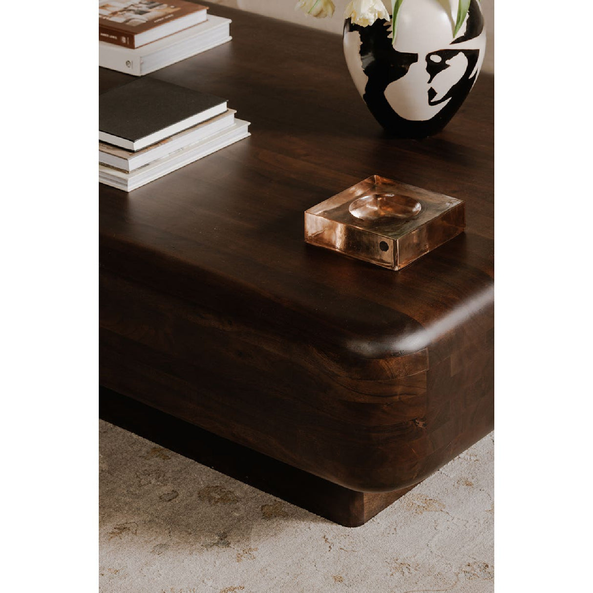 Modern European furniture - Brown Acacia Coffee Table - www.oroa.com | Oroa.com