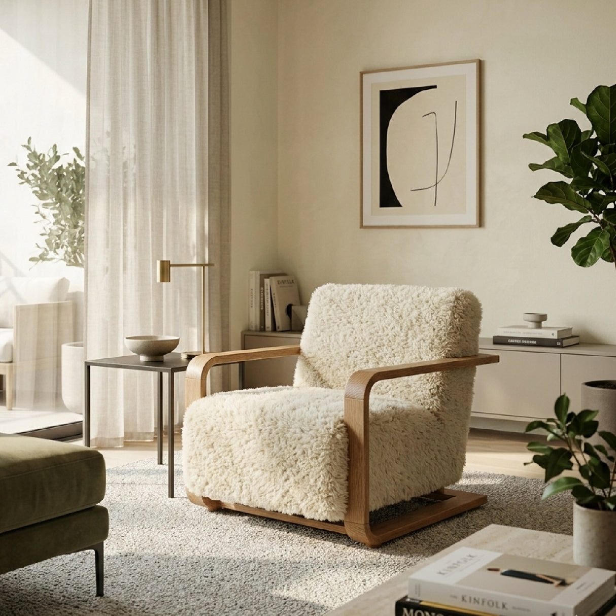 Modern European furniture - Oak Framed Lounge Chair - www.oroa.com | Oroa.com