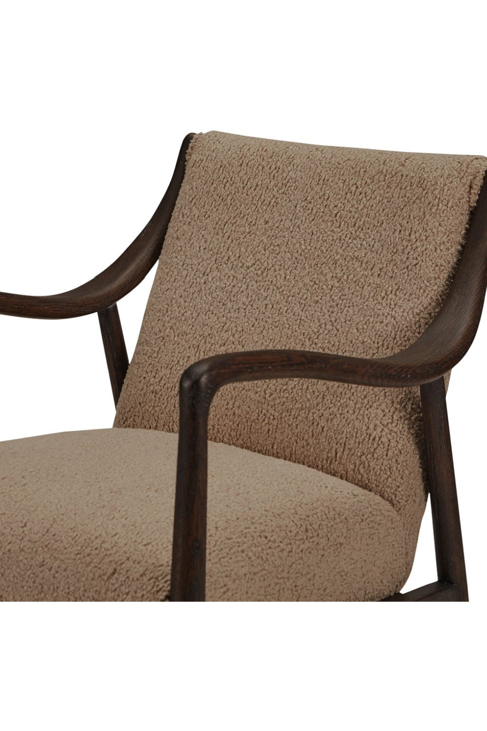 Modern European furniture - Beige Shearling Accent Chair - www.oroa.com | Oroa.com