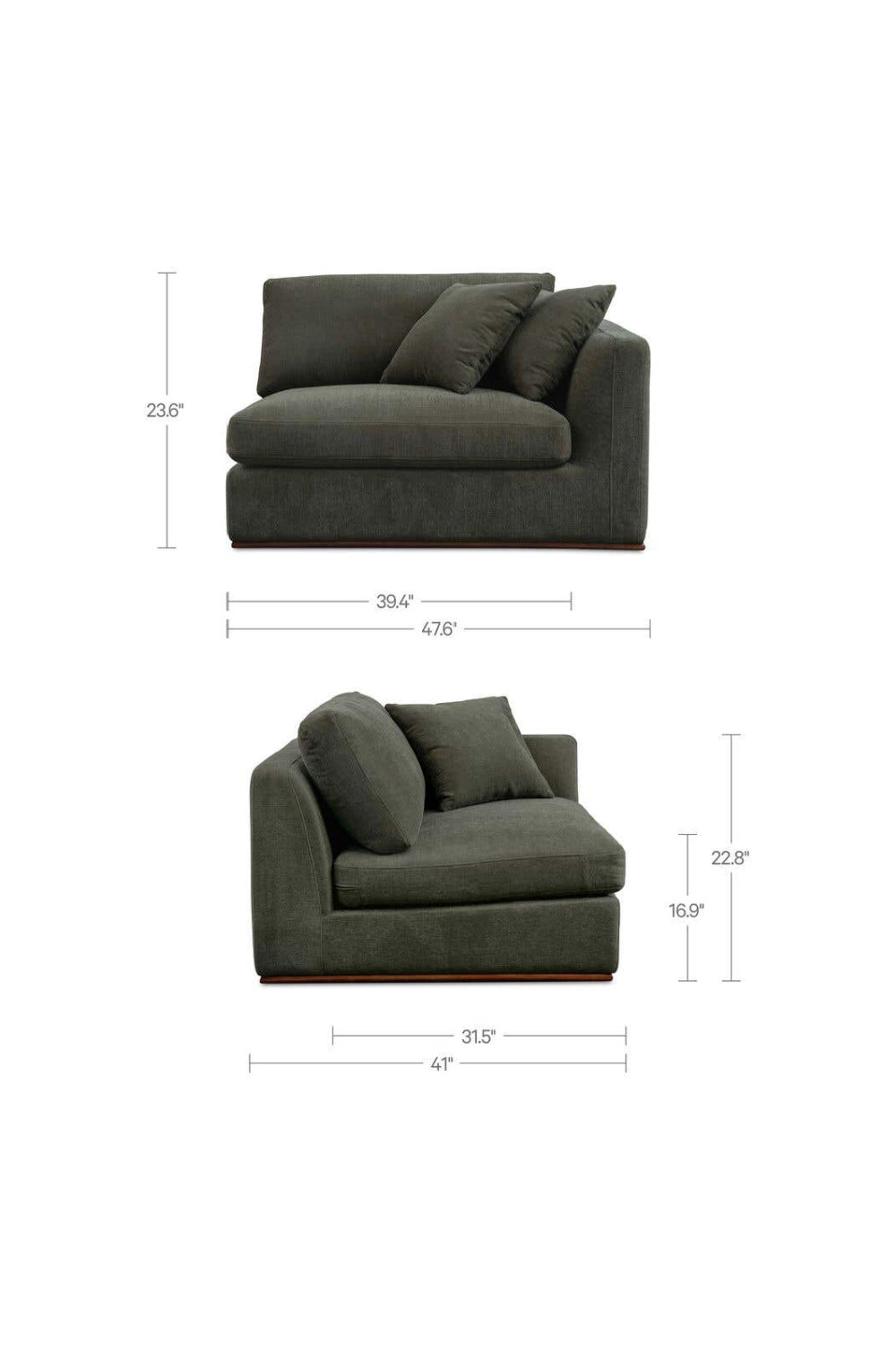 Modern European furniture - Right-Armed Corner Chair - www.oroa.com | Oroa.com