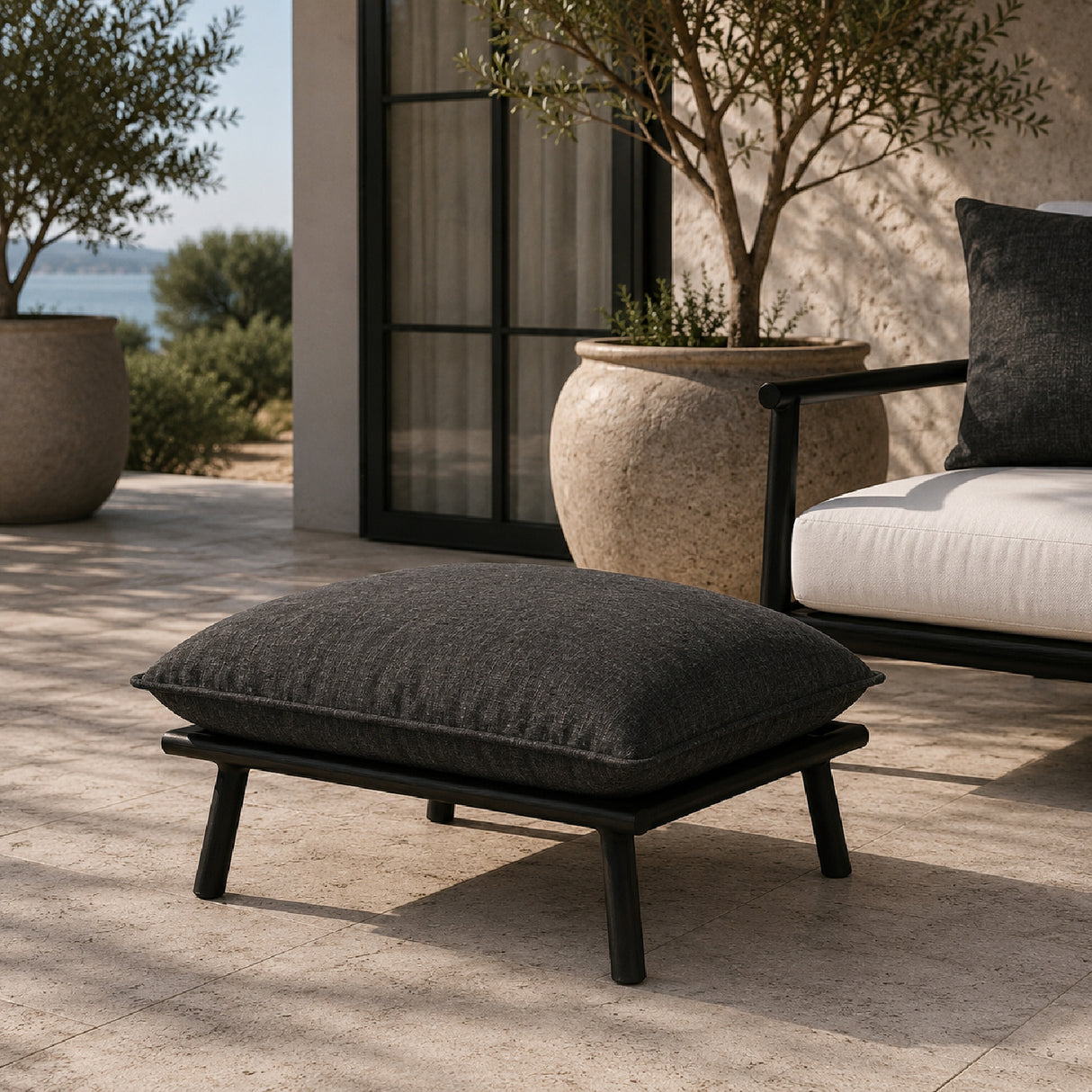 Modern European furniture - Pillowy Outdoor Ottoman - www.oroa.com | Oroa.com