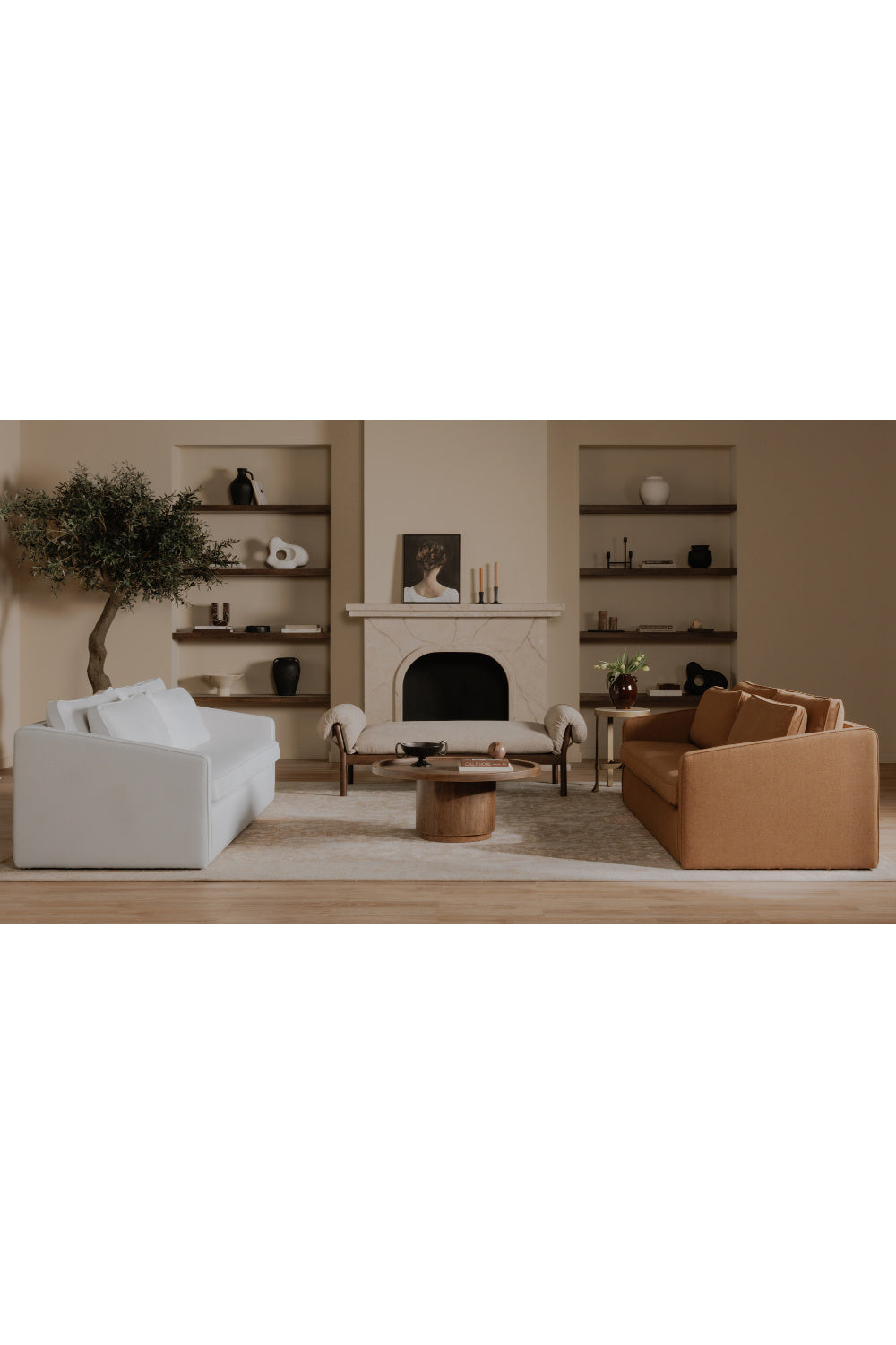 Modern European furniture - Upholstered Layered Back Sofa - www.oroa.com | Oroa.com