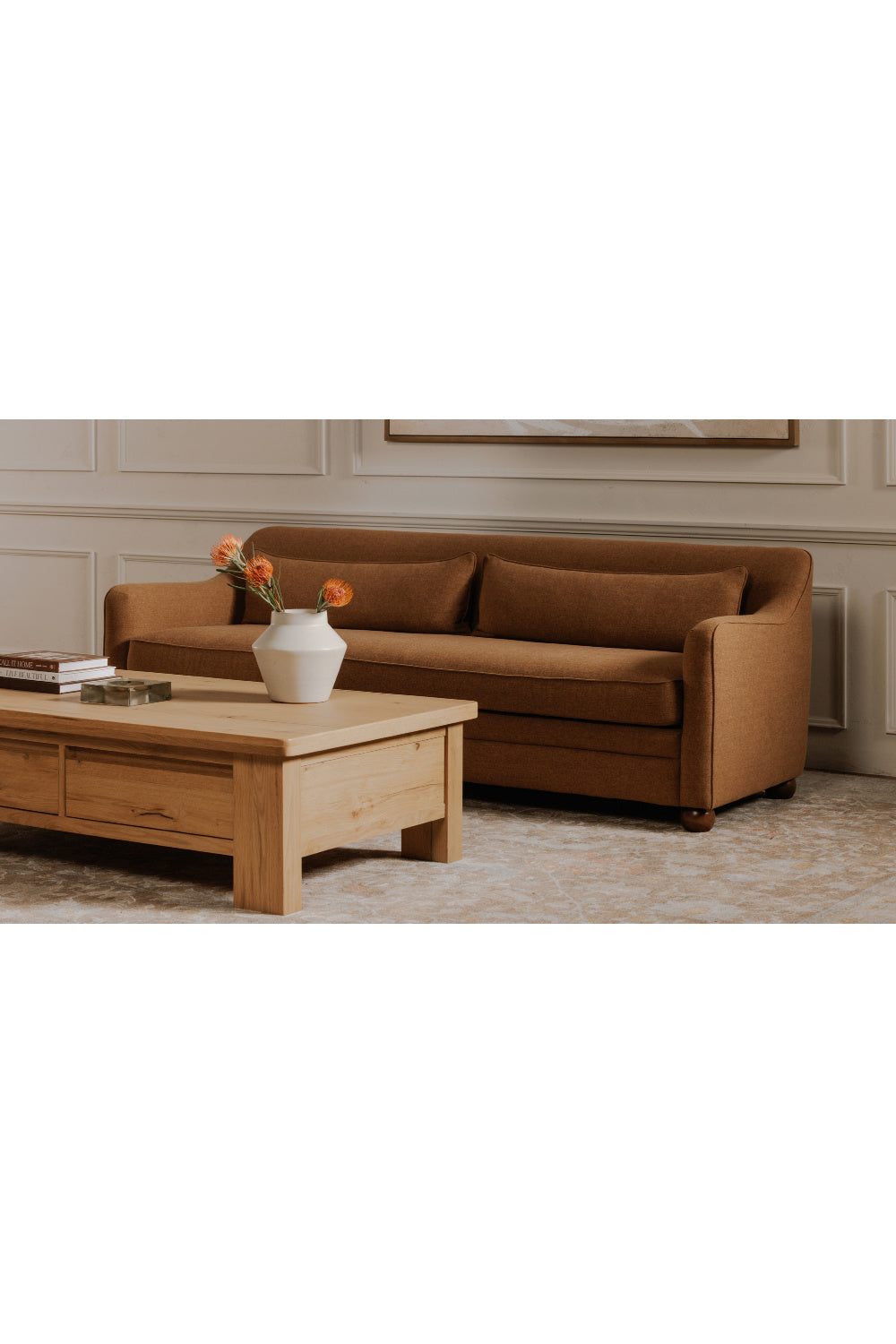 Modern European furniture - Cushioned Fabric Sofa - www.oroa.com | Oroa.com