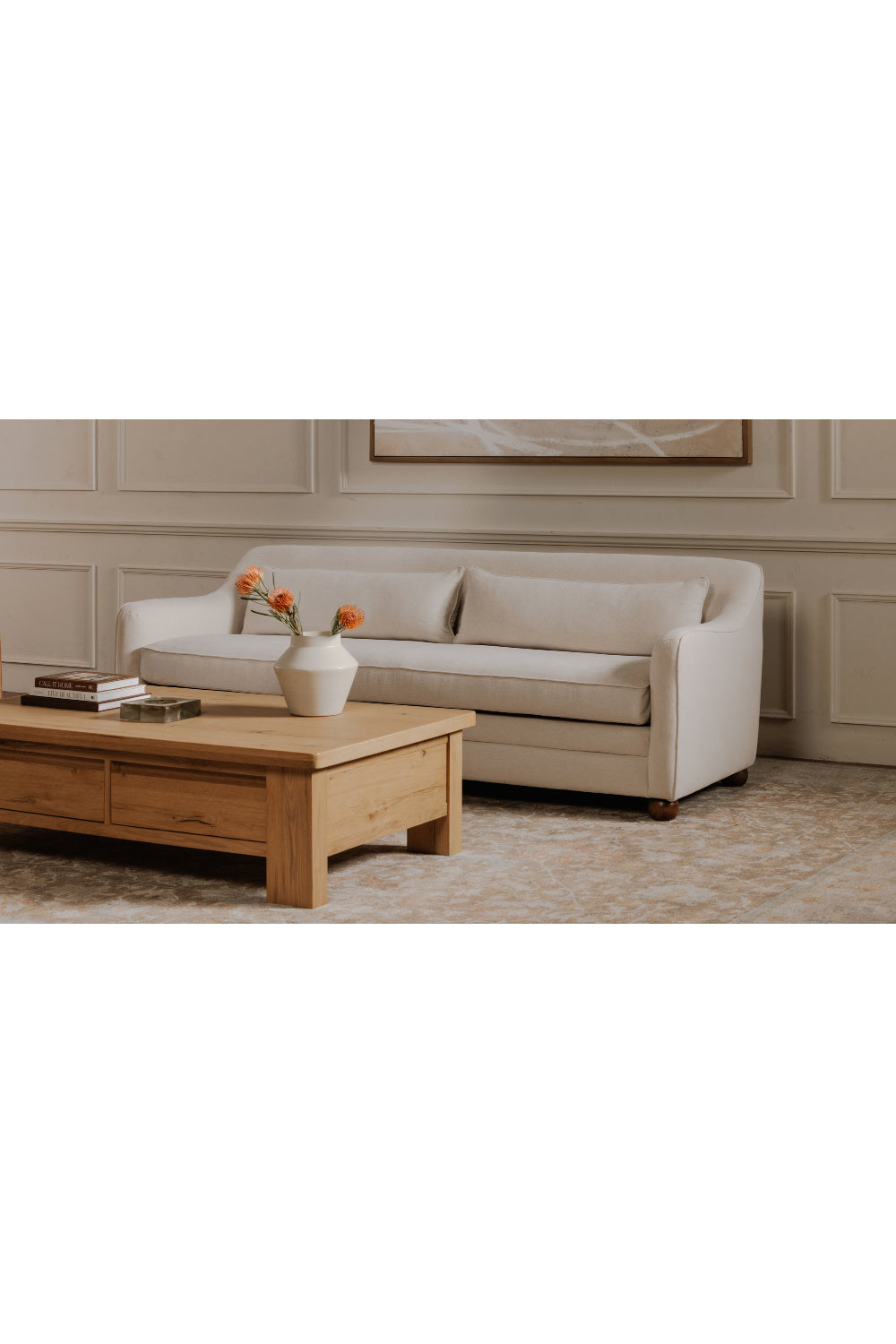 Modern European furniture - Cushioned Fabric Sofa - www.oroa.com | Oroa.com