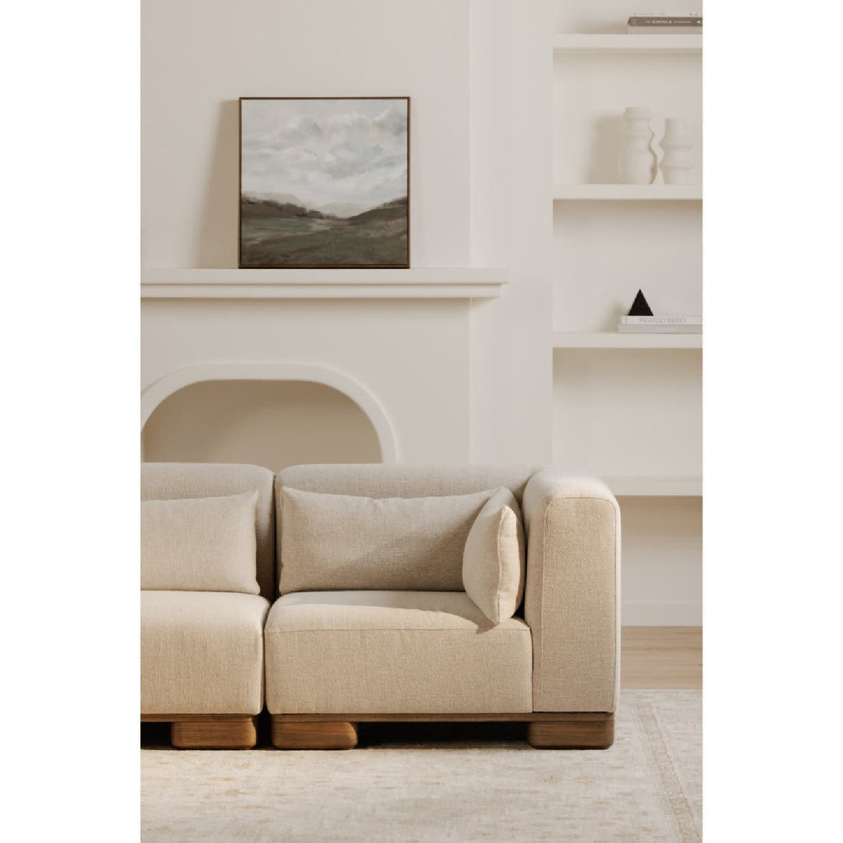 Modern European furniture - Beige Corner Chair - www.oroa.com | Oroa.com
