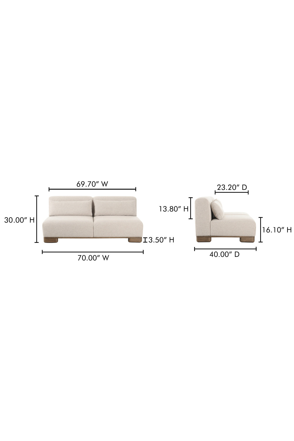 Modern European furniture - Cream Fabric Sofa - www.oroa.com | Oroa.com