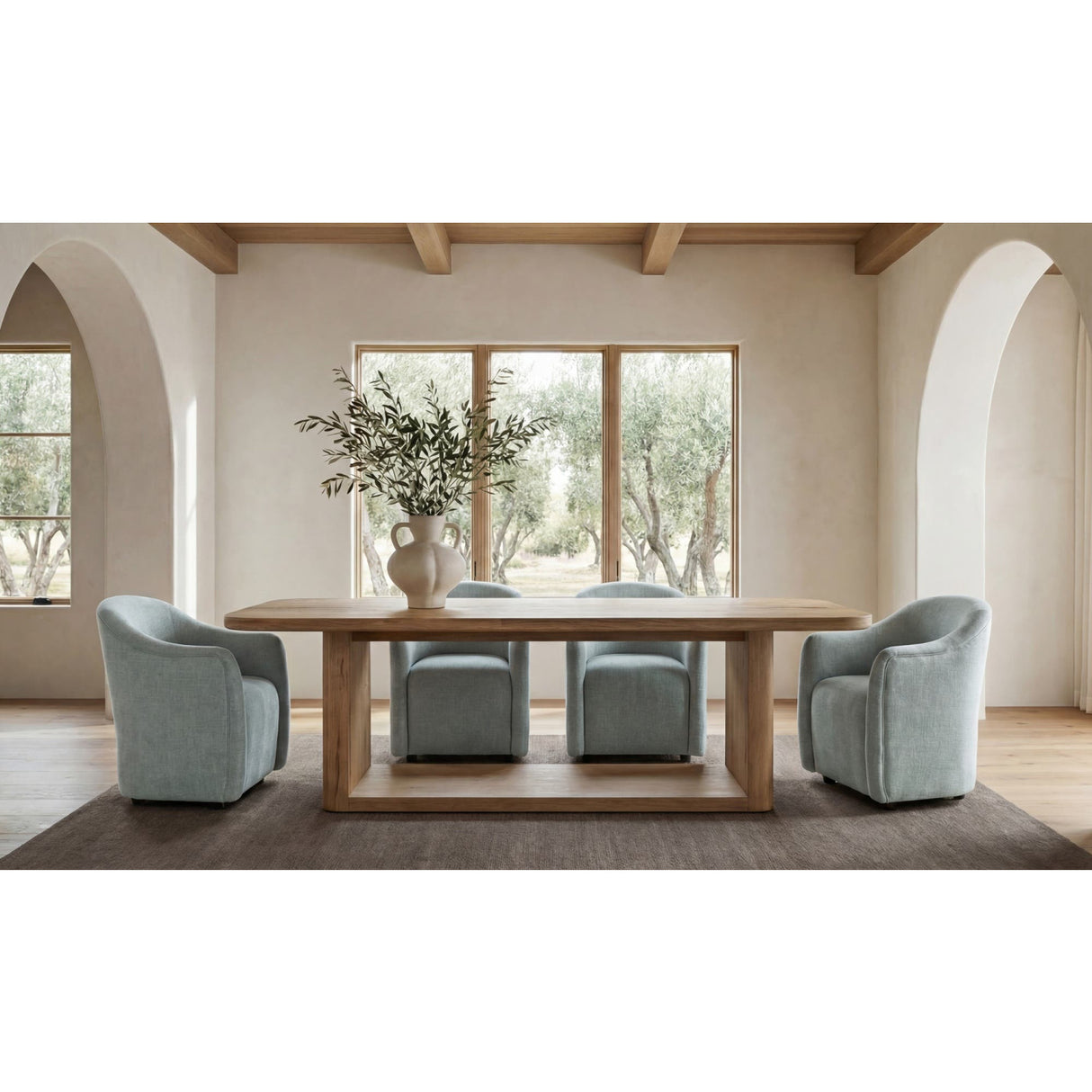 Modern European furniture - Barrel-Inspired Rolling Dining Chair - www.oroa.com | Oroa.com