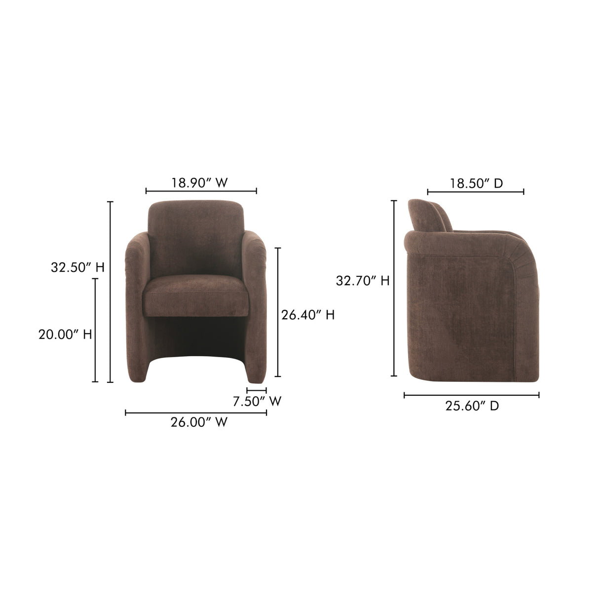 Modern European furniture - Curved Frame Rolling Dining Chair - www.oroa.com | Oroa.com