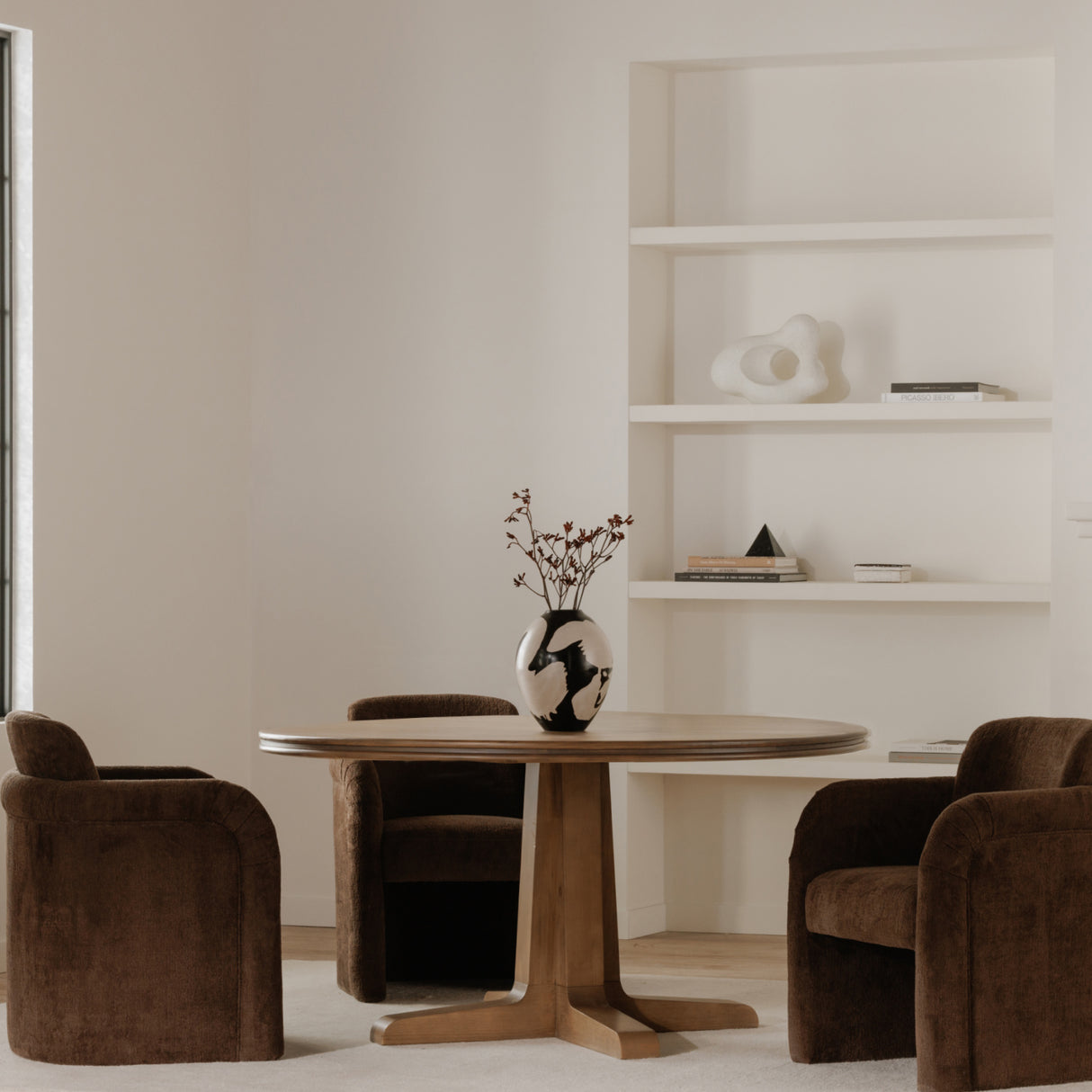 Modern European furniture - Curved Frame Rolling Dining Chair - www.oroa.com | Oroa.com