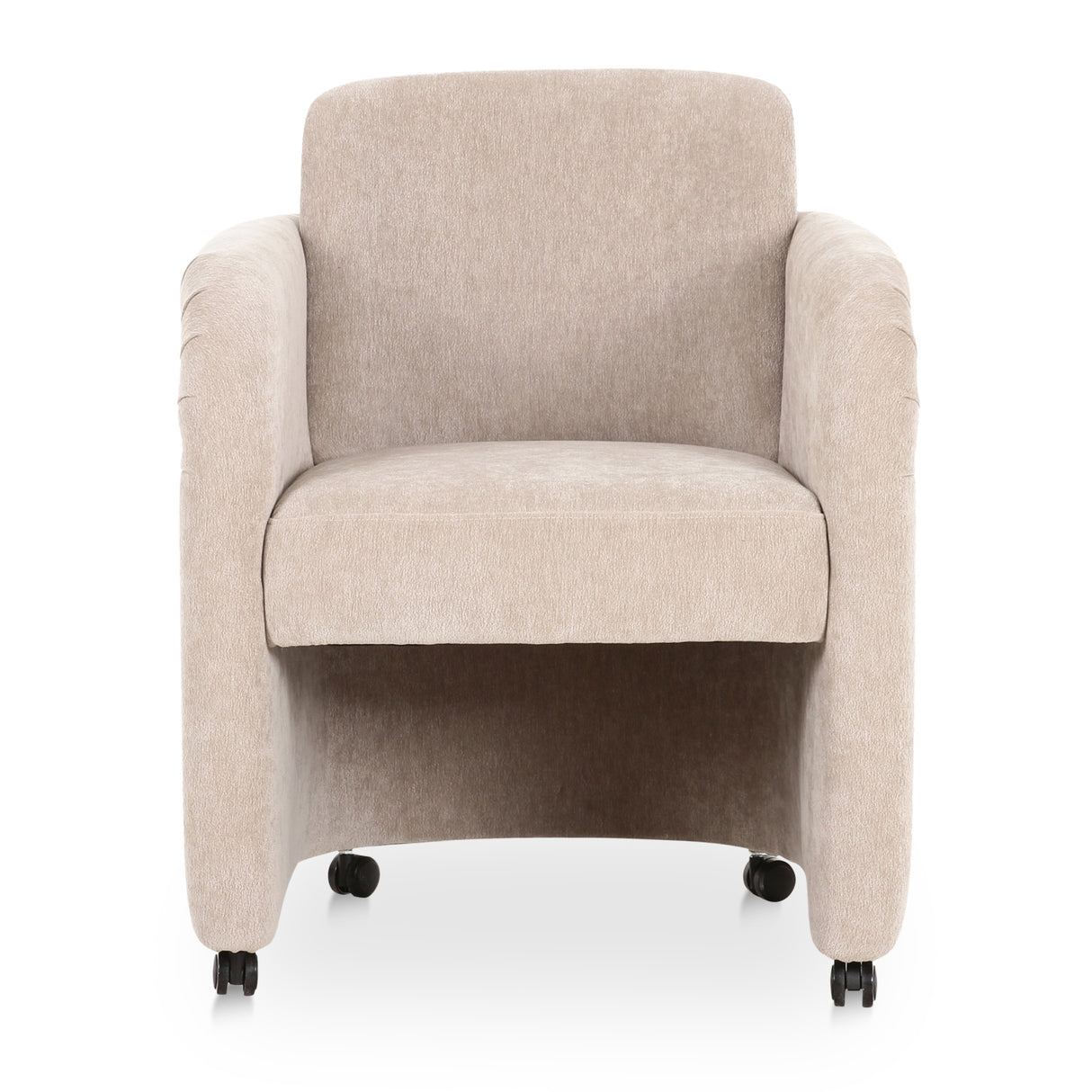 Modern European furniture - Curved Frame Rolling Dining Chair - www.oroa.com | Oroa.com