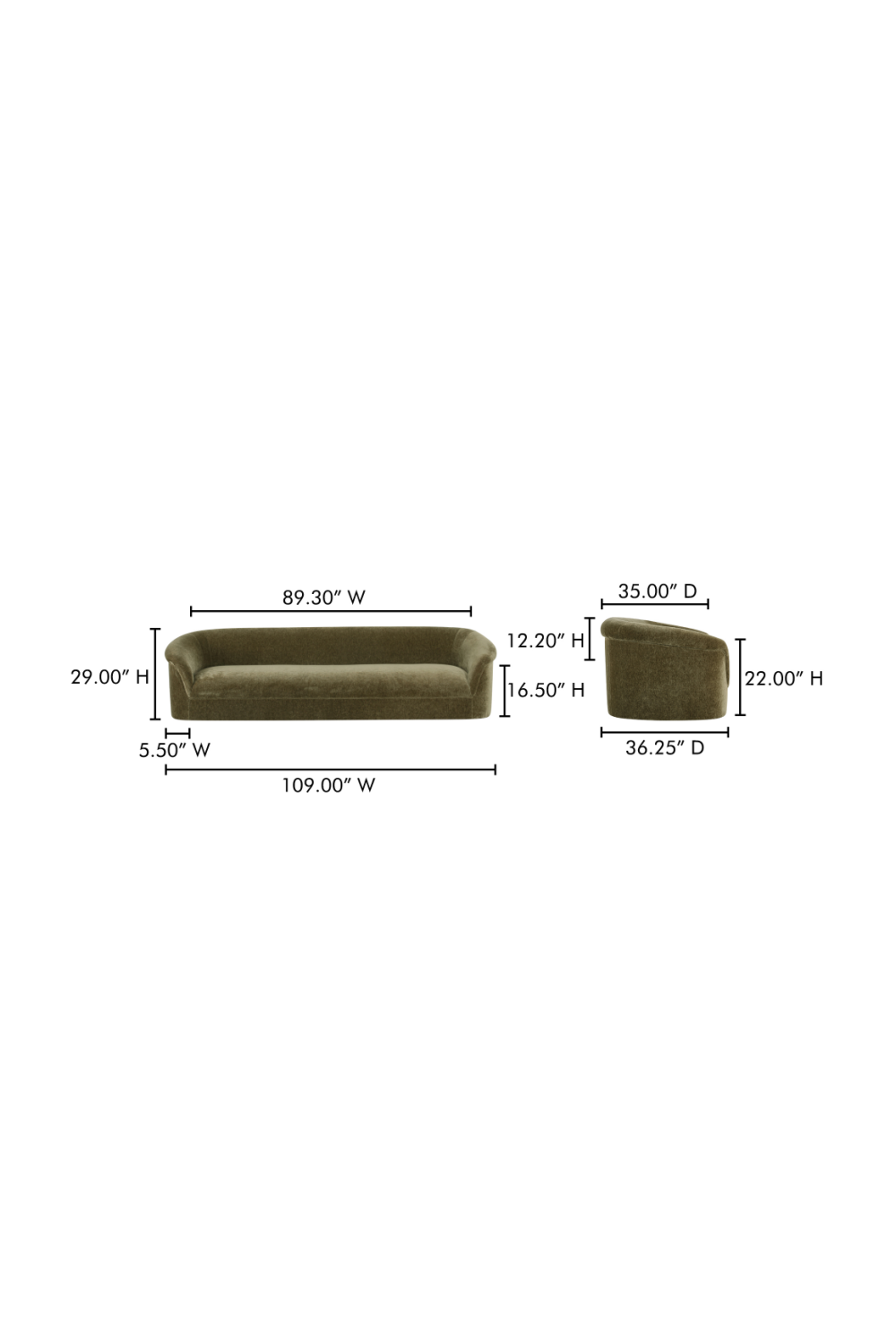 Modern European furniture - Textured Velvet Sofa - www.oroa.com | Oroa.com